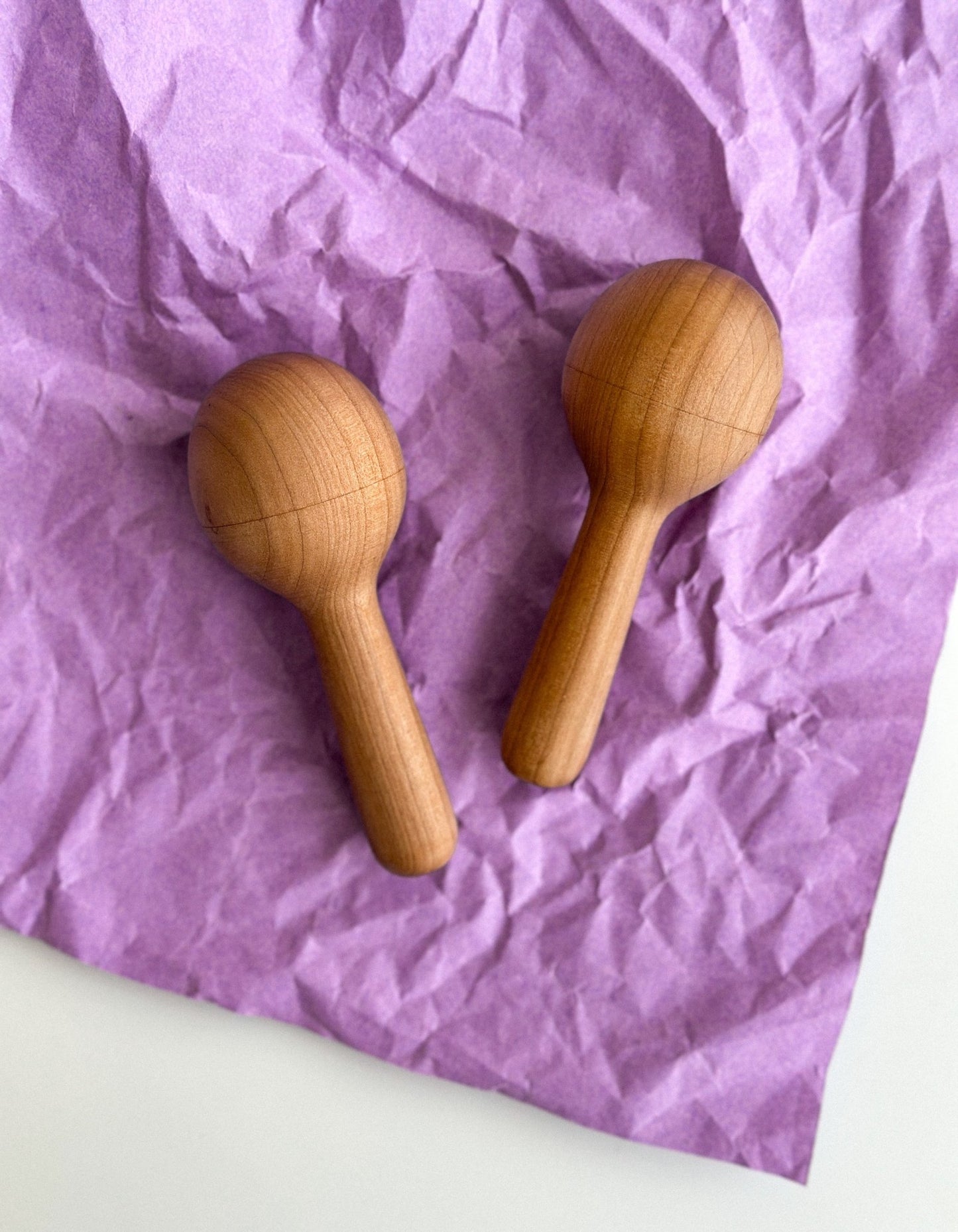 Wooden Baby Maracas - WoollyFox