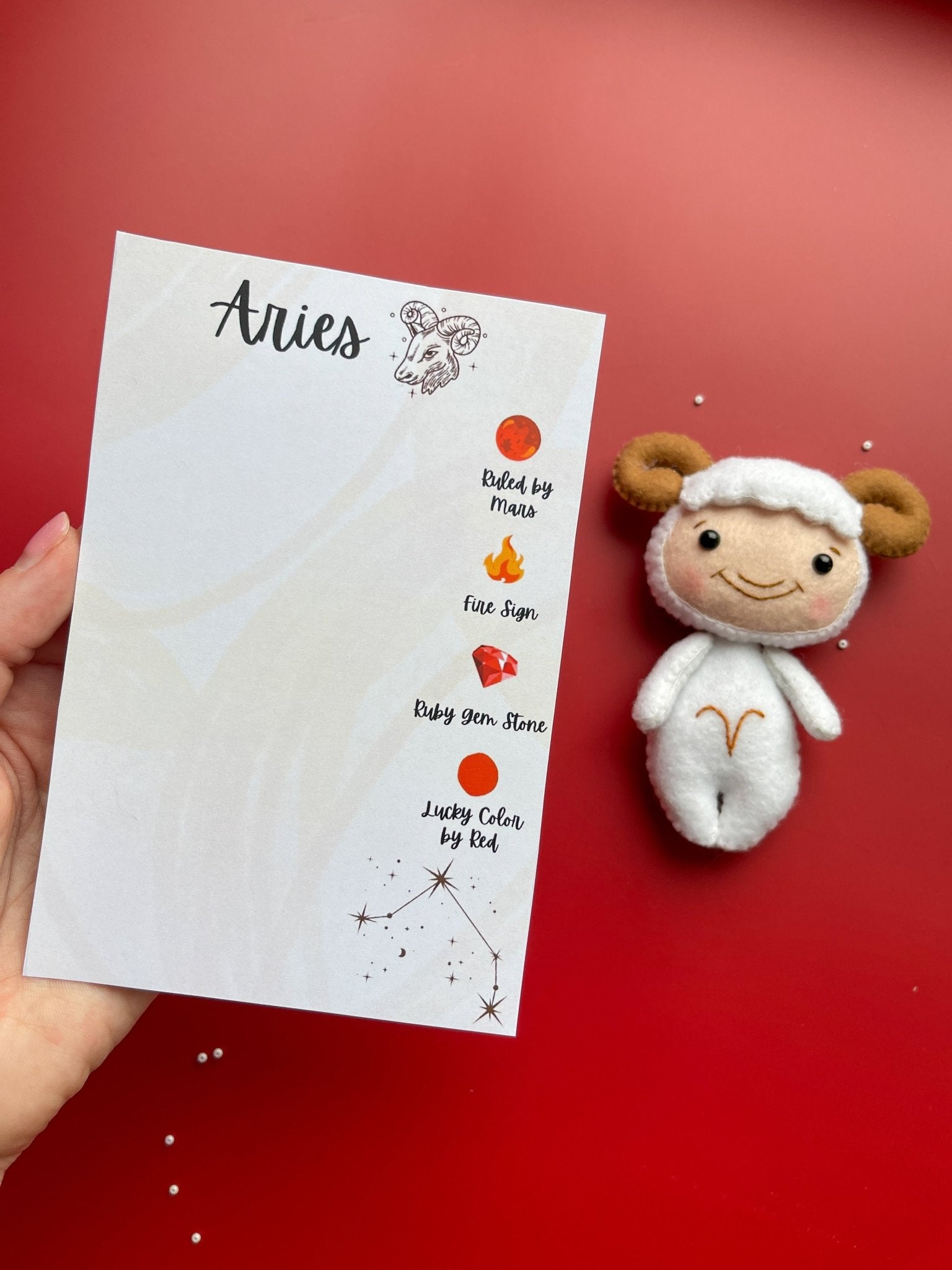 Aries Zodiac Felt Doll - WoollyFox