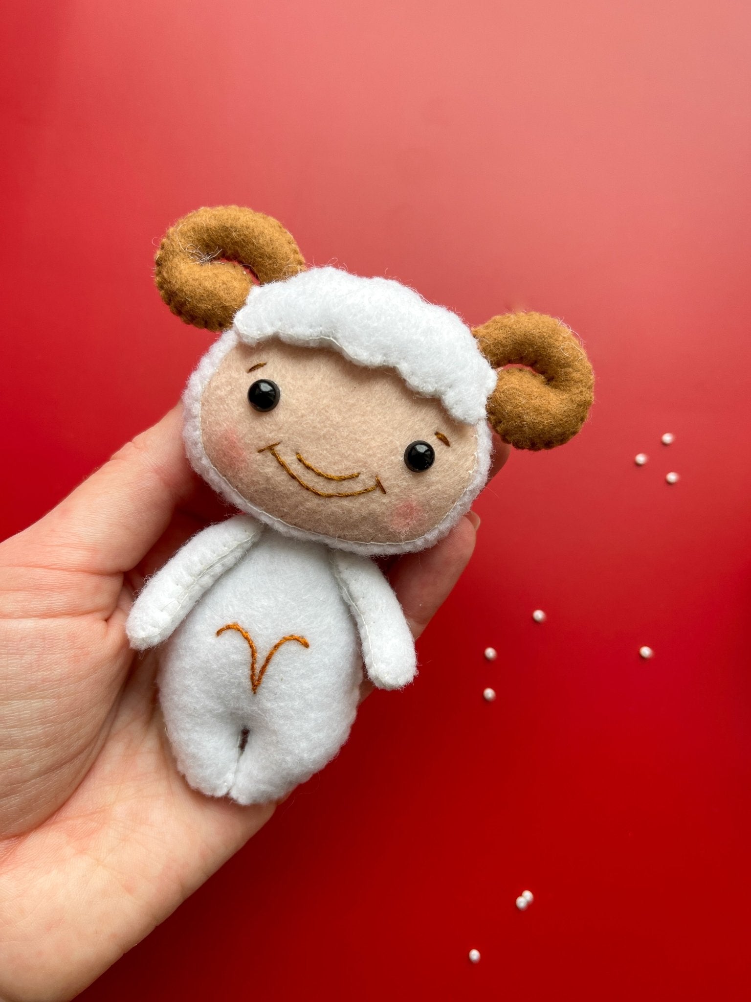 Aries Zodiac Felt Doll - WoollyFox
