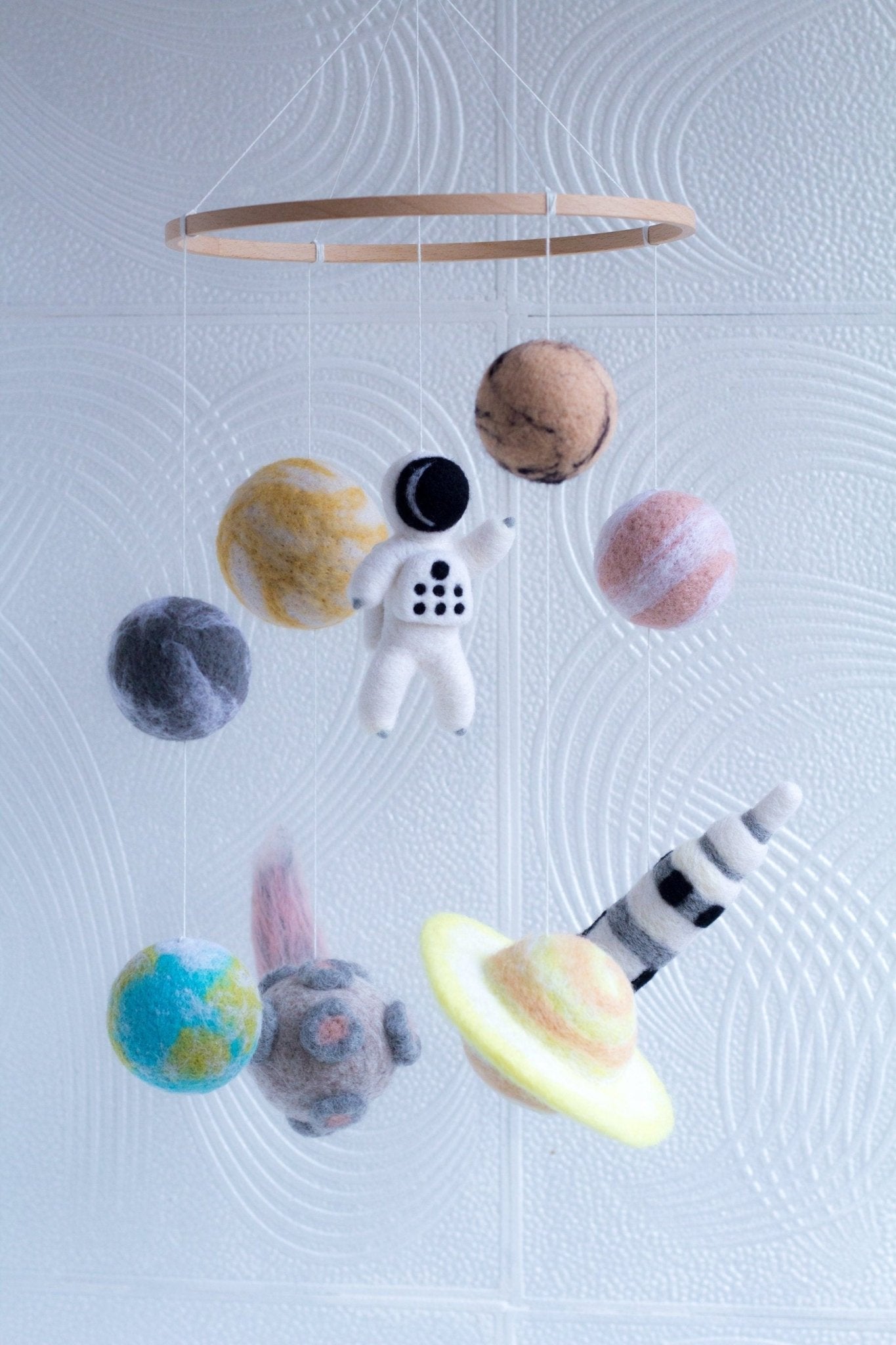 Astronaut space baby crib mobile - WoollyFox