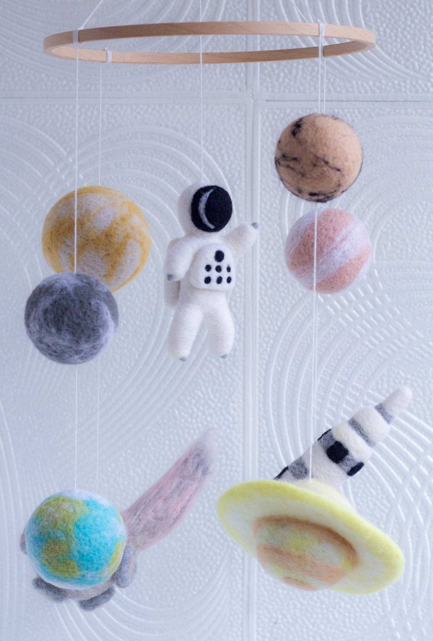 Astronaut space baby crib mobile - WoollyFox