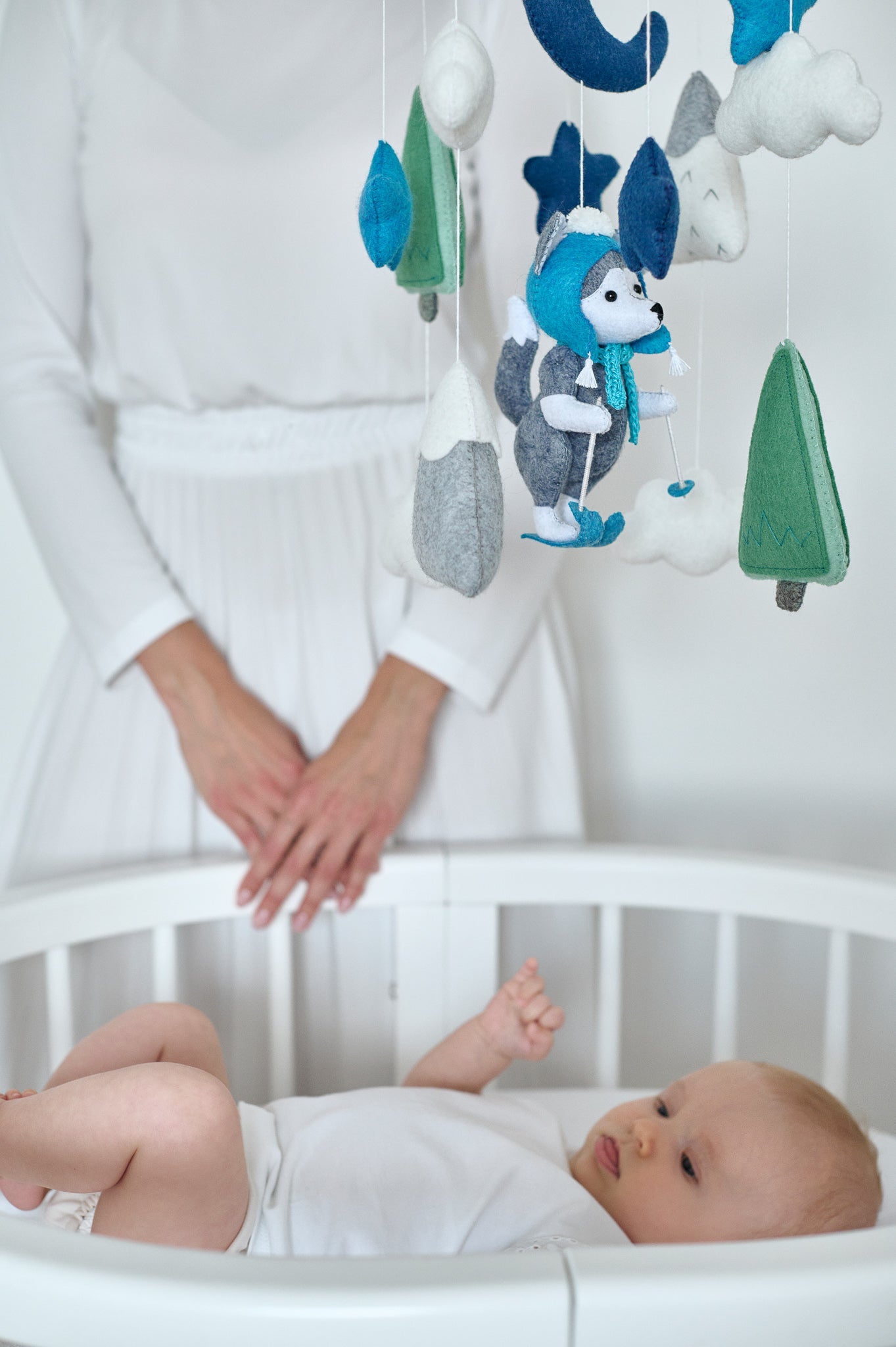 Baby Crib Mobile Boy - WoollyFox