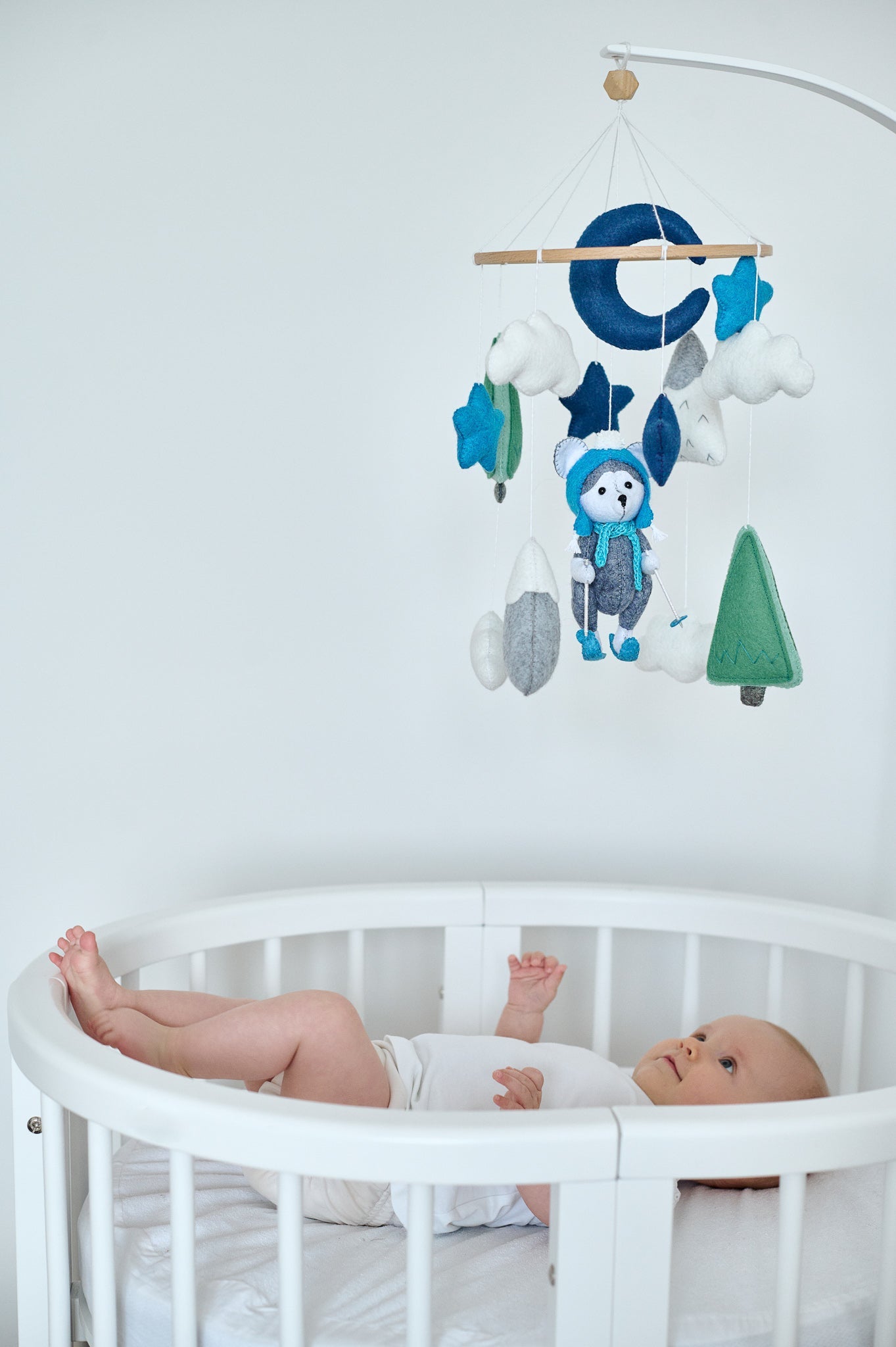 Baby Crib Mobile Boy - WoollyFox
