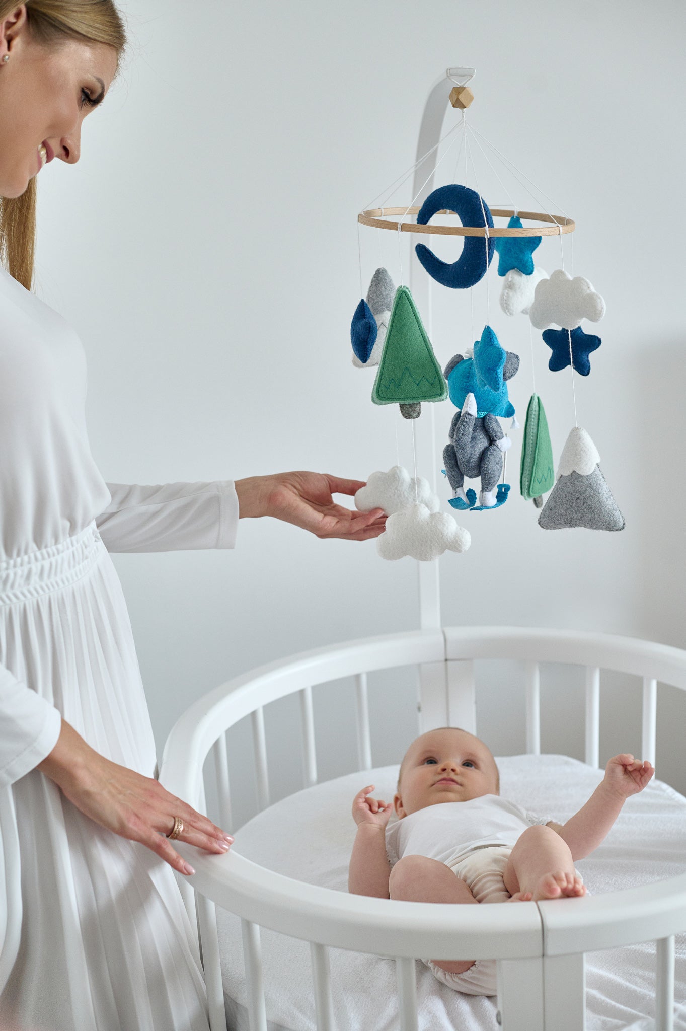 Baby Crib Mobile Boy - WoollyFox