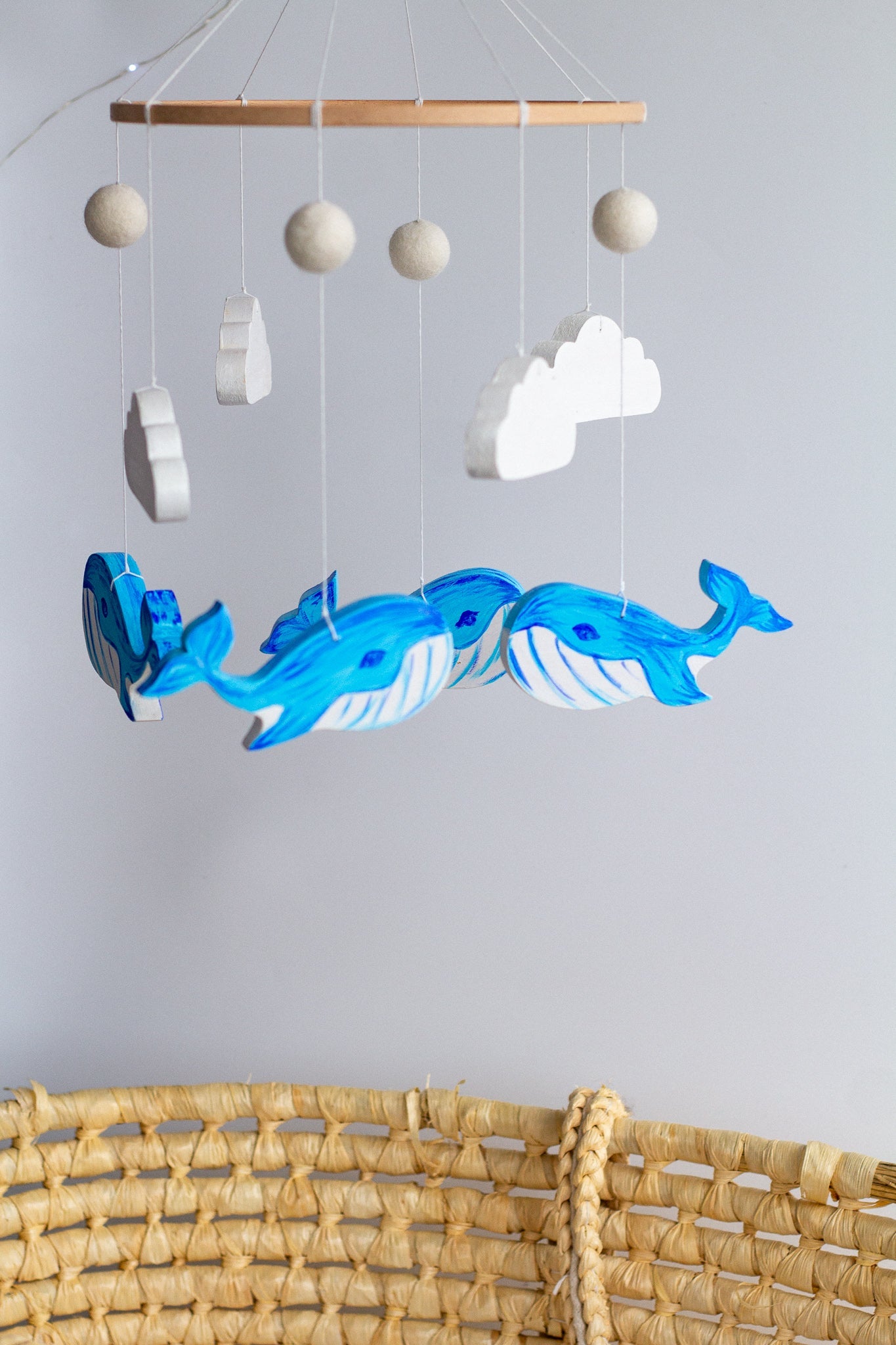 Baby Mobile The Sea and Whales - WoollyFox