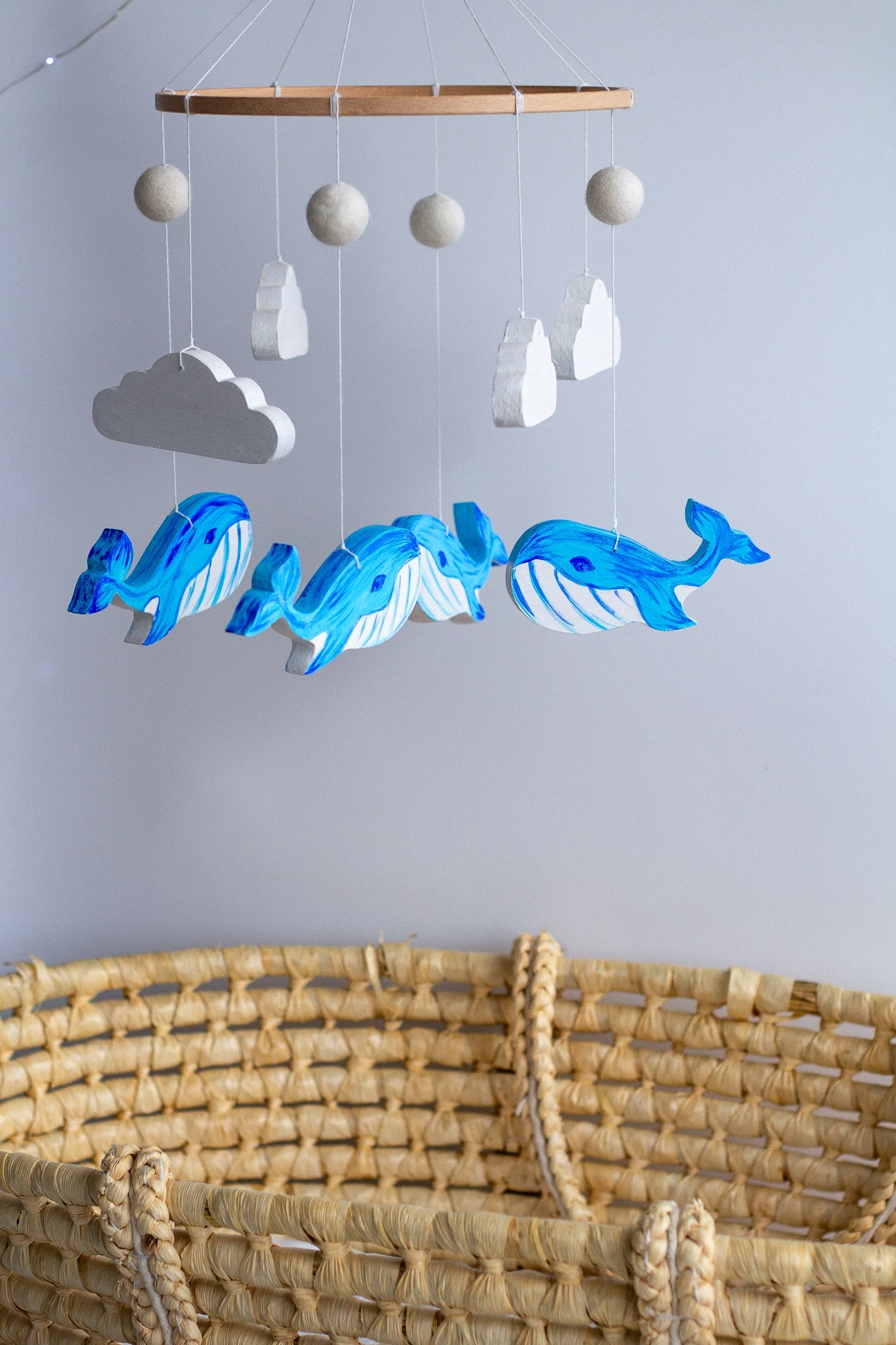 Baby Mobile The Sea and Whales - WoollyFox