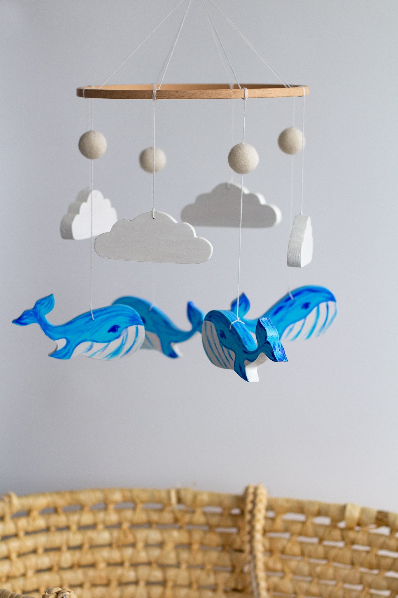 Baby Mobile The Sea and Whales - WoollyFox