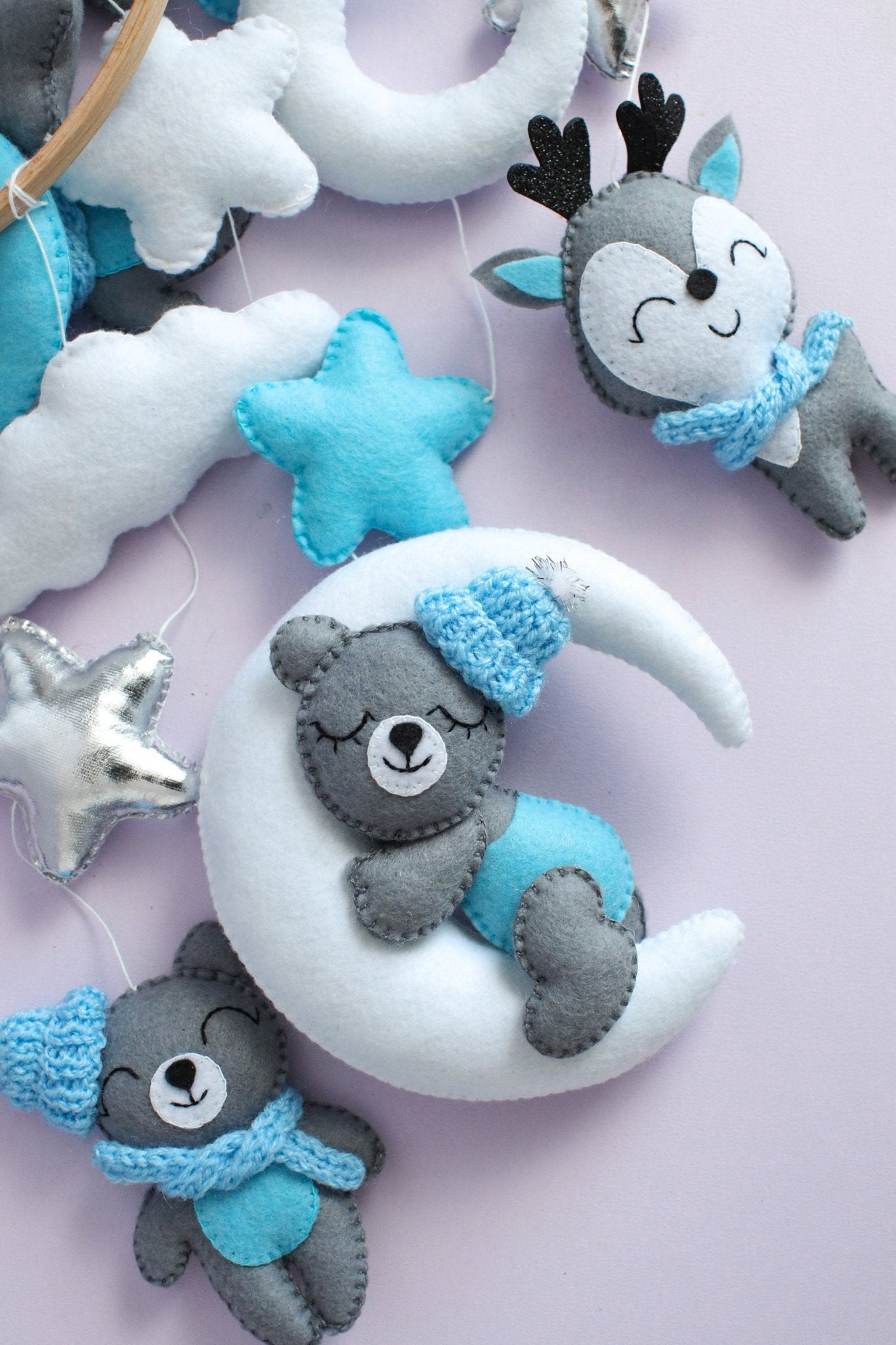 Baby shower gift Baby crib mobile - WoollyFox