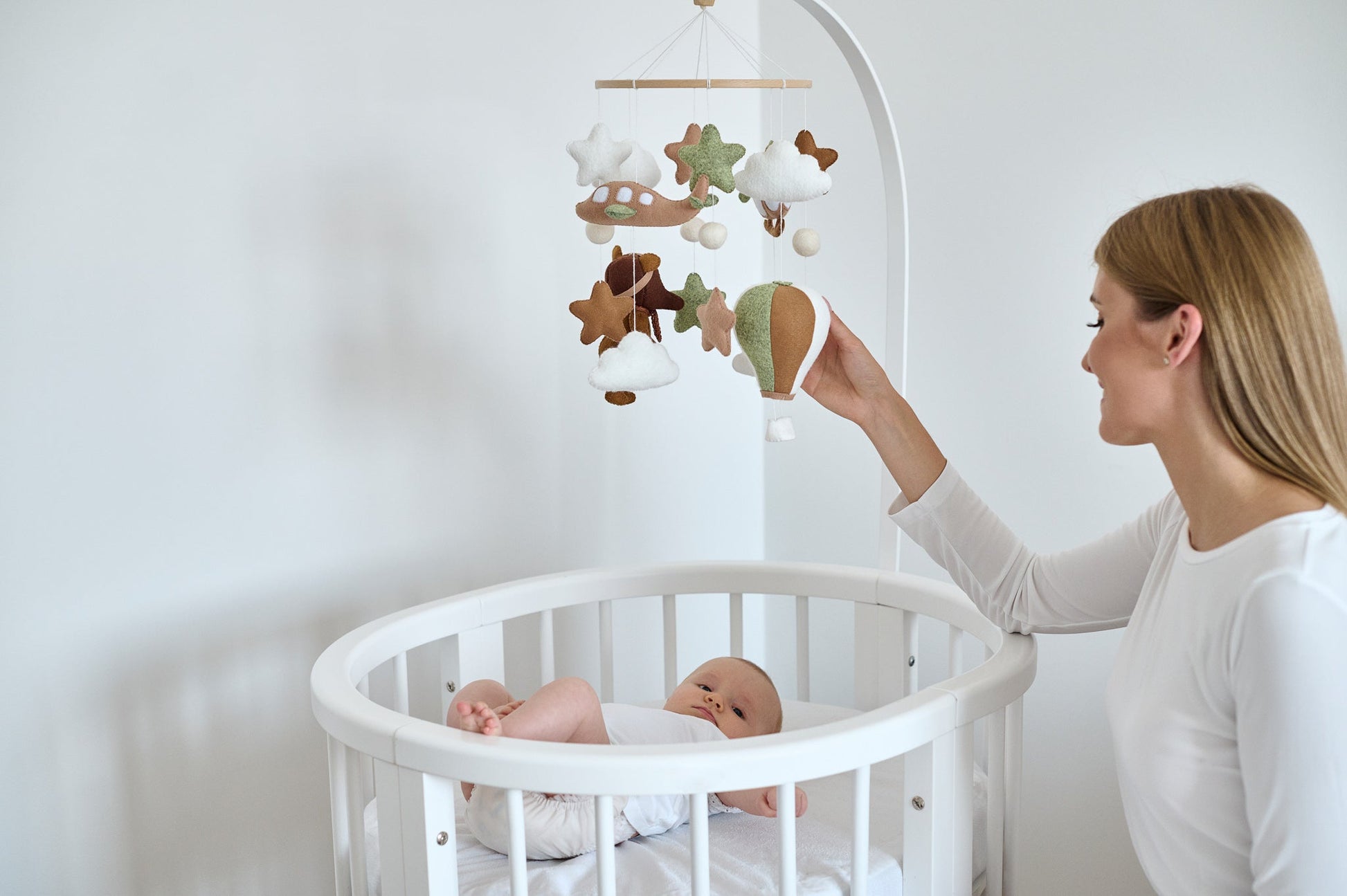 Bear Baby Mobile - WoollyFox