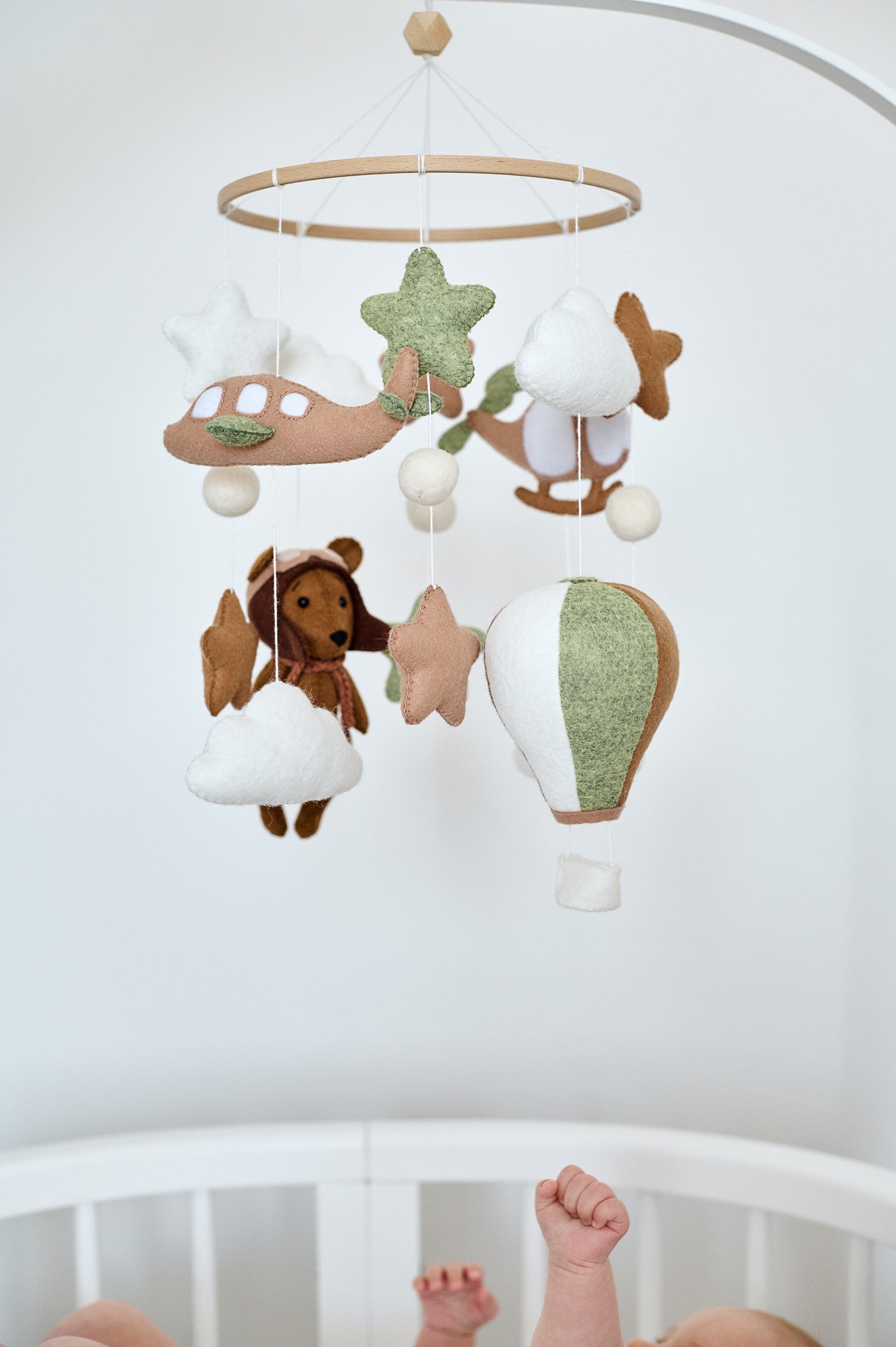 Bear Baby Mobile - WoollyFox