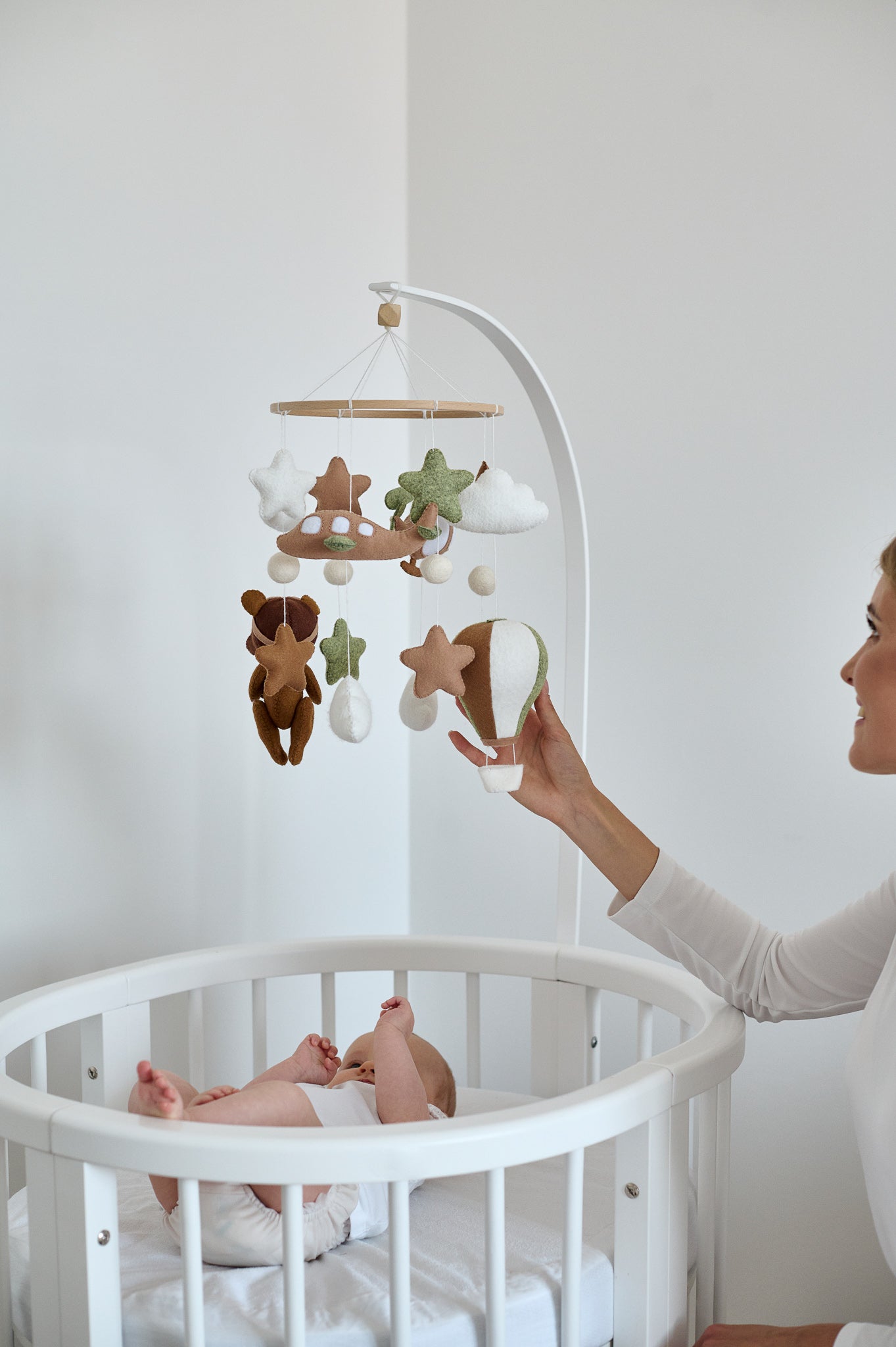 Bear Baby Mobile - WoollyFox