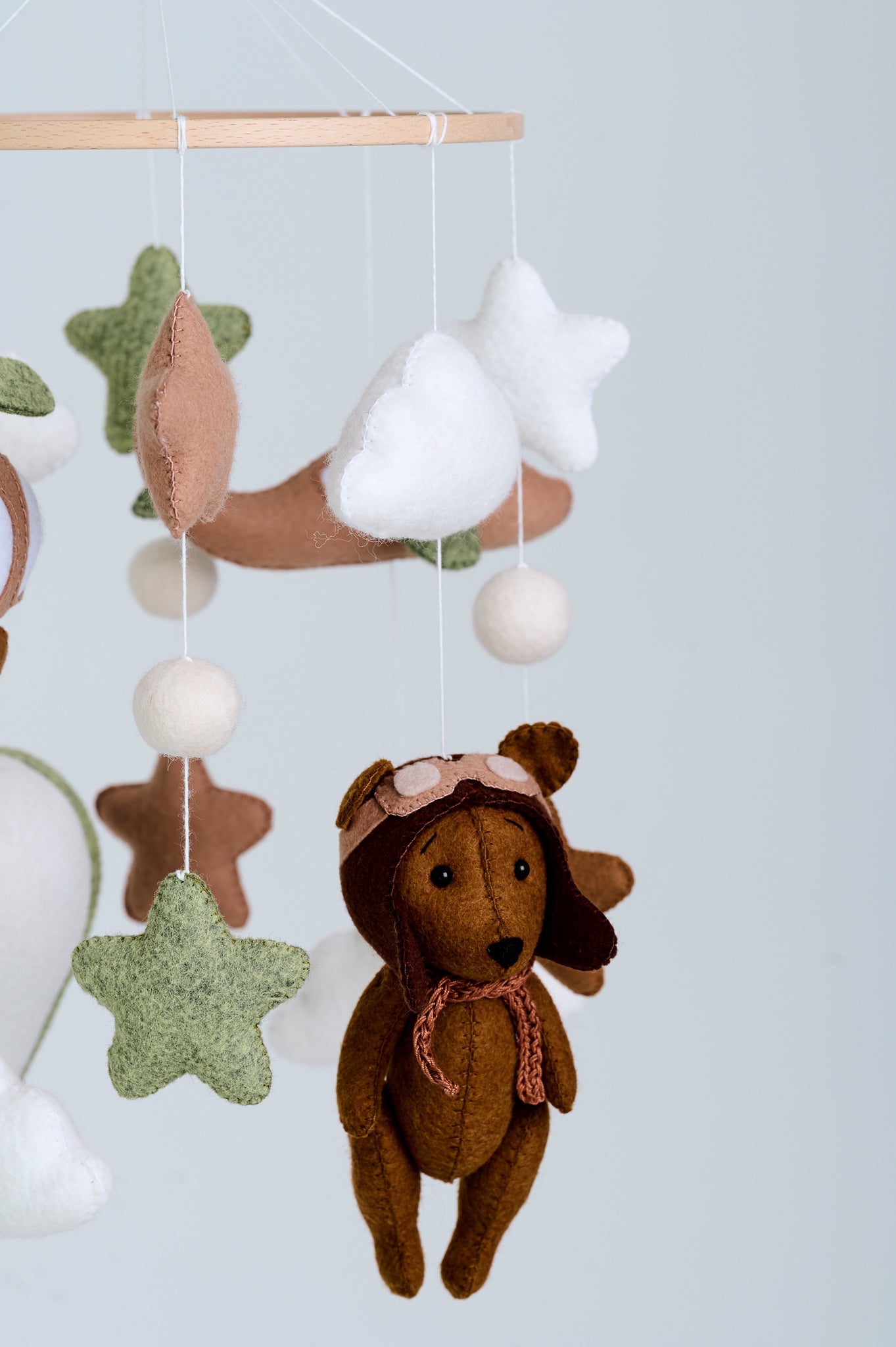 Bear Baby Mobile - WoollyFox