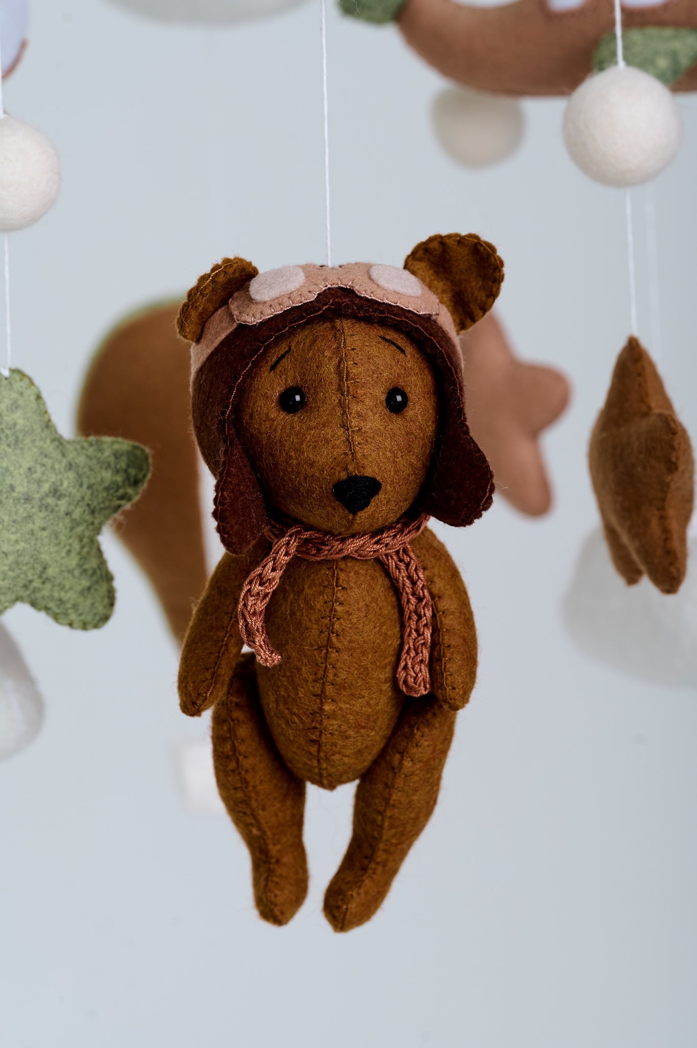 Bear Baby Mobile - WoollyFox