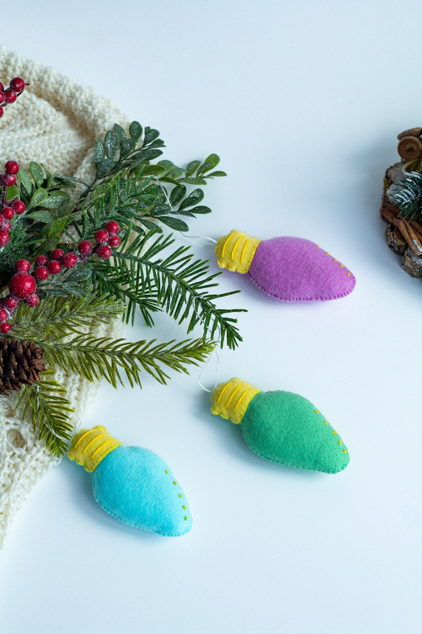 Bright Christmas Tree Decoration - WoollyFox