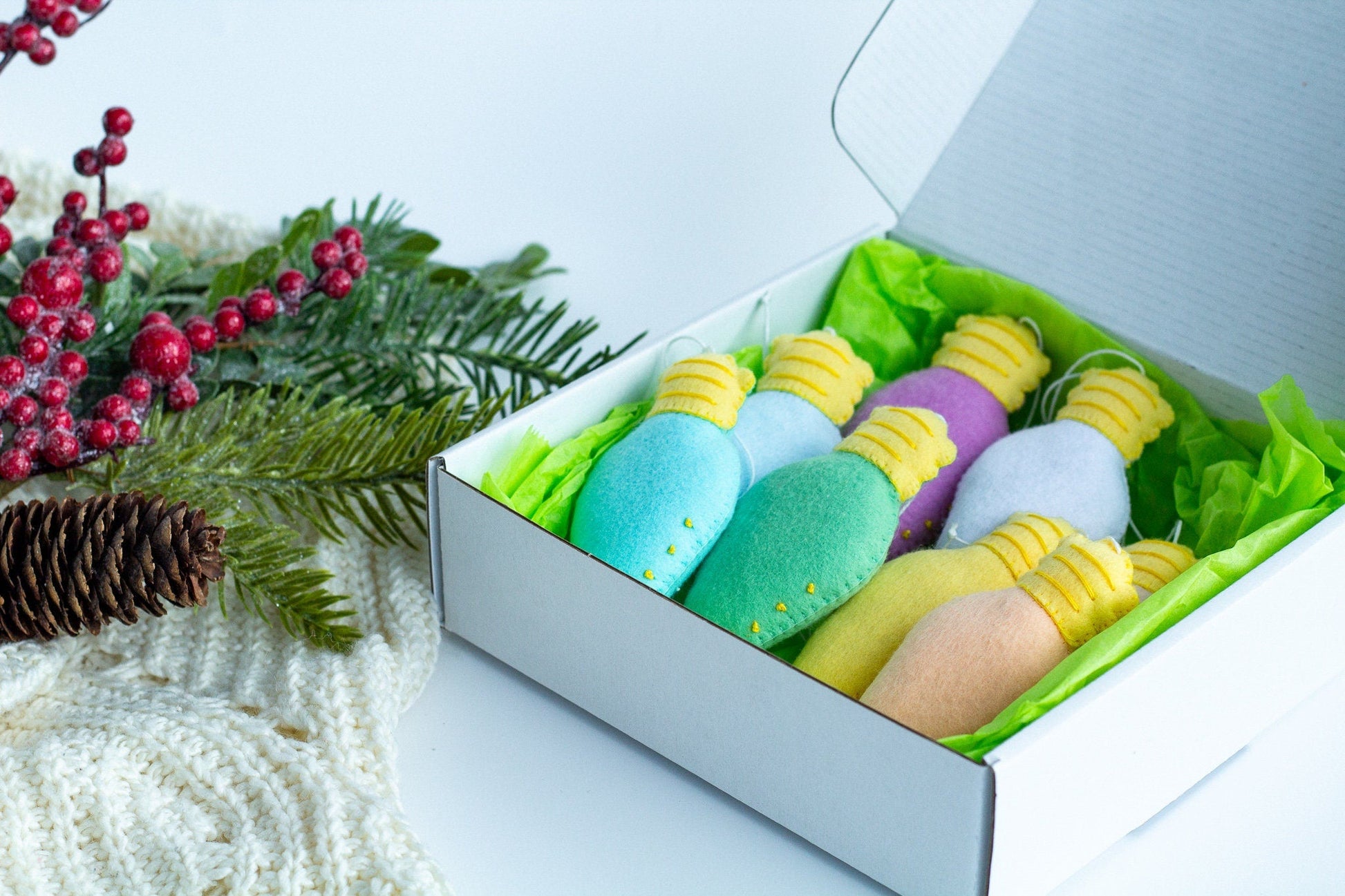 Bright Christmas Tree Decoration - WoollyFox