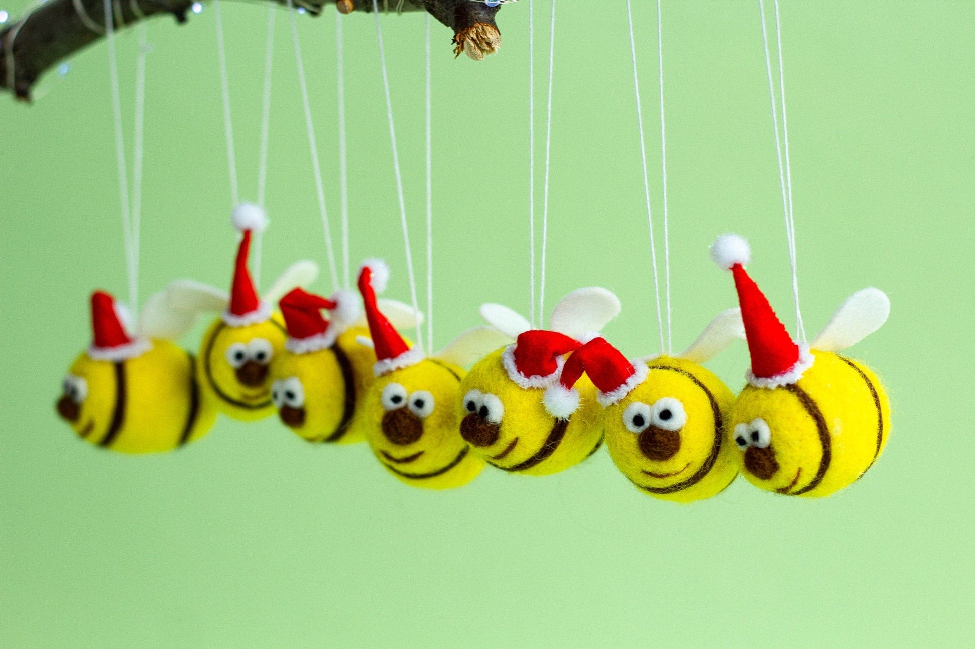 Bumble Bee Felt Ornament - WoollyFox