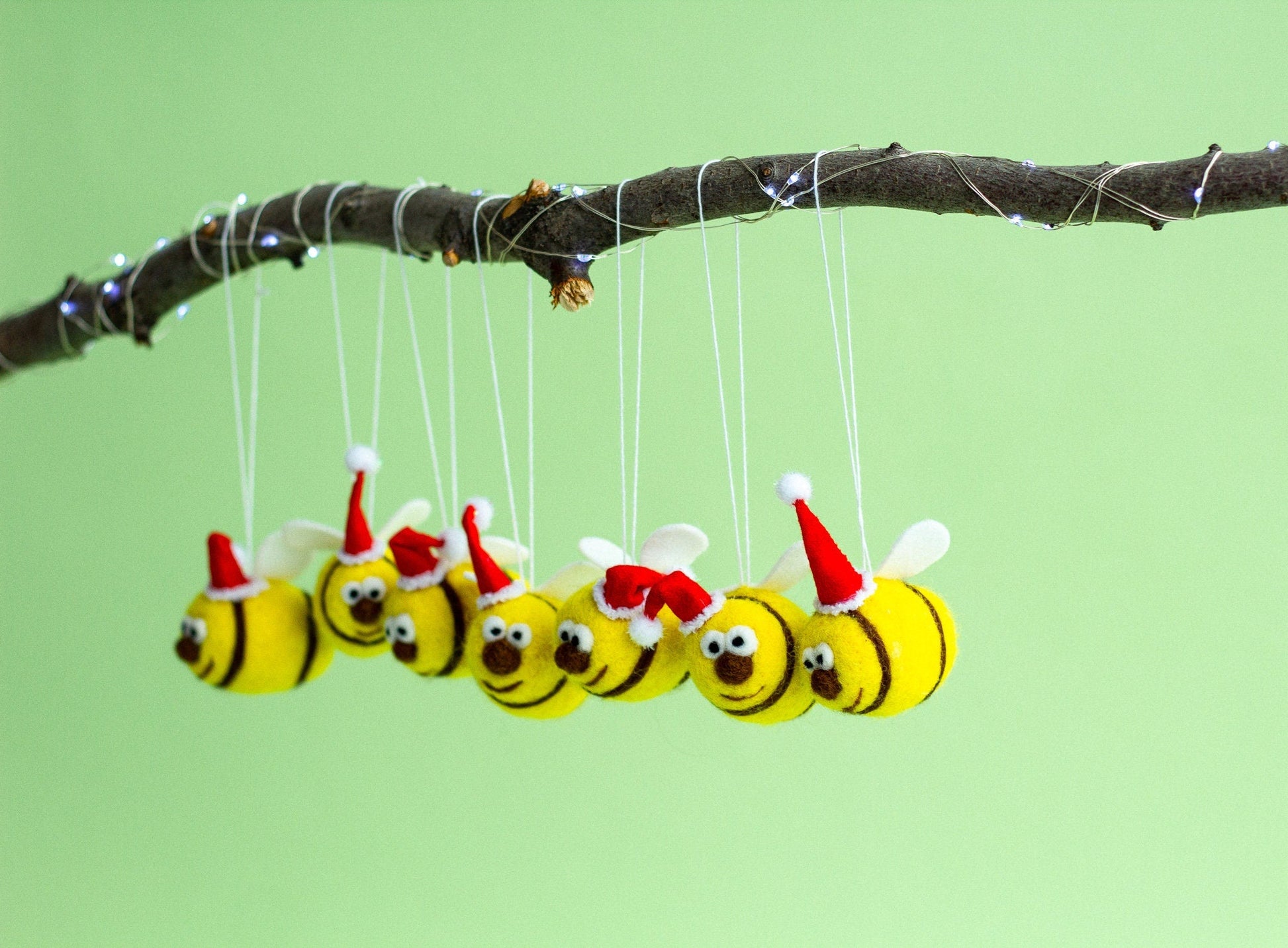 Bumble Bee Felt Ornament - WoollyFox