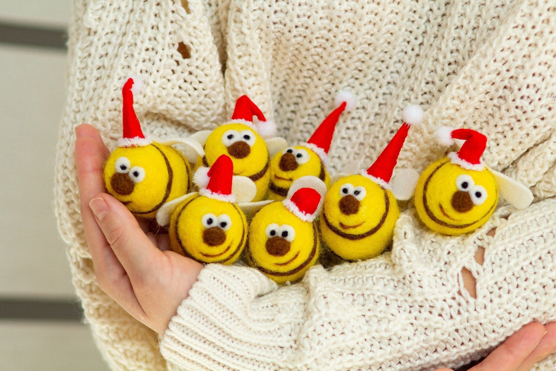 Bumble Bee Felt Ornament - WoollyFox