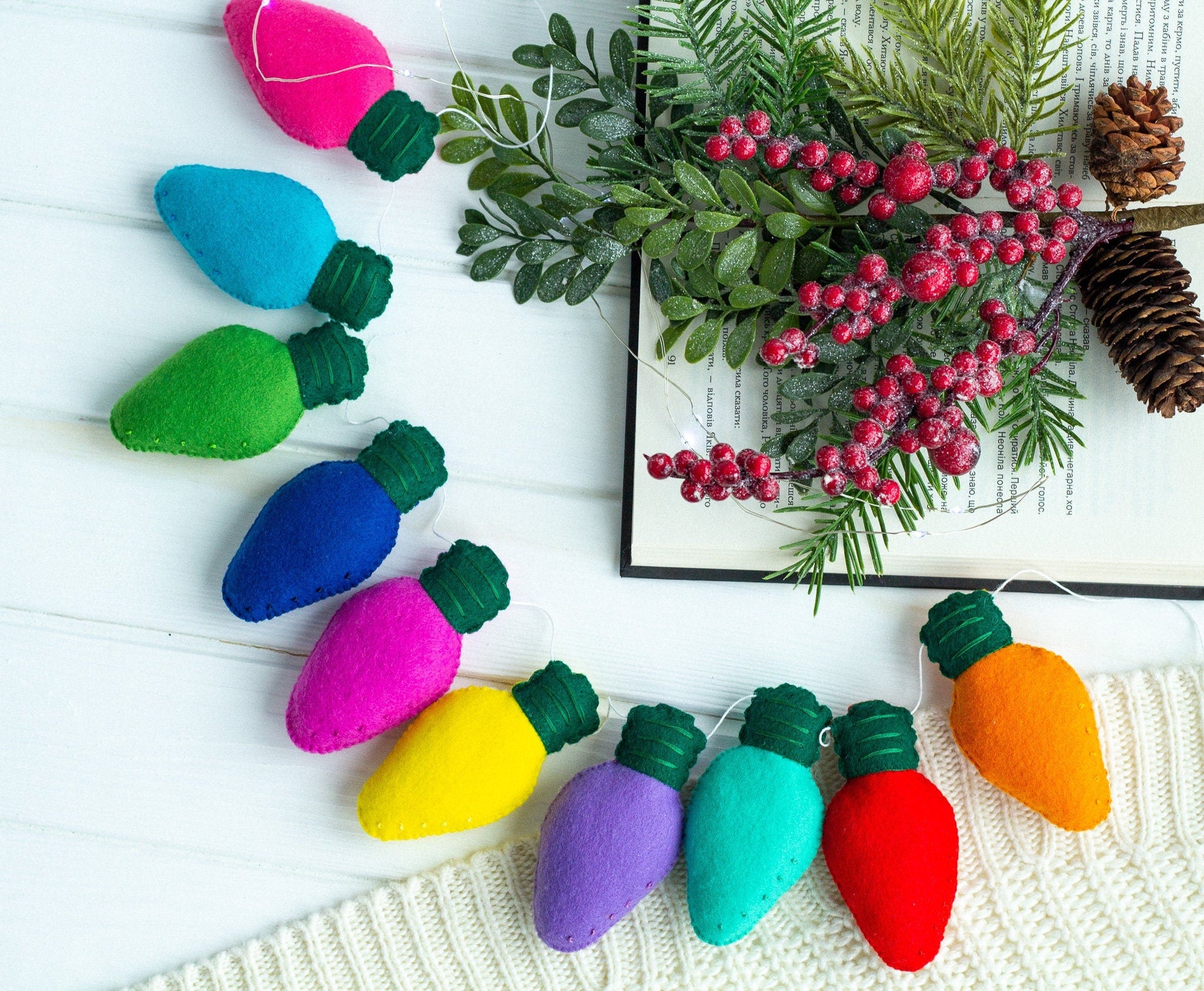 Bunting Light Bulb Garland - WoollyFox