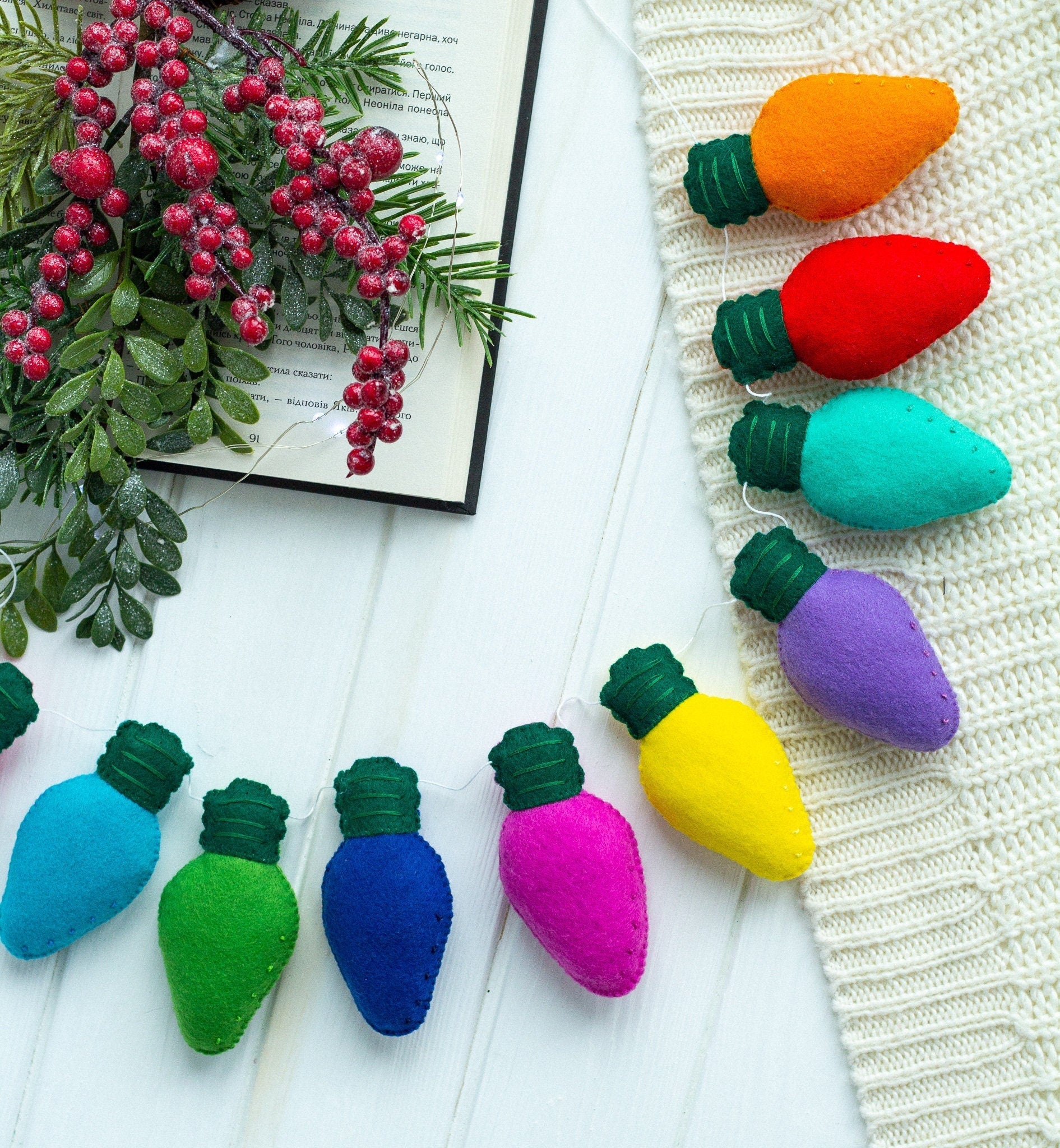 Bunting Light Bulb Garland - WoollyFox