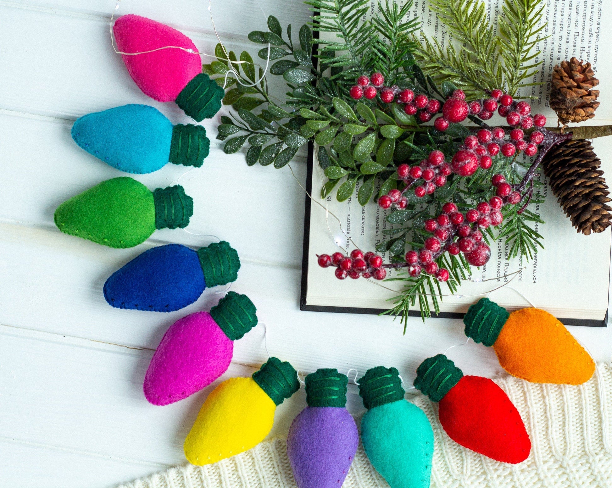 Bunting Light Bulb Garland - WoollyFox