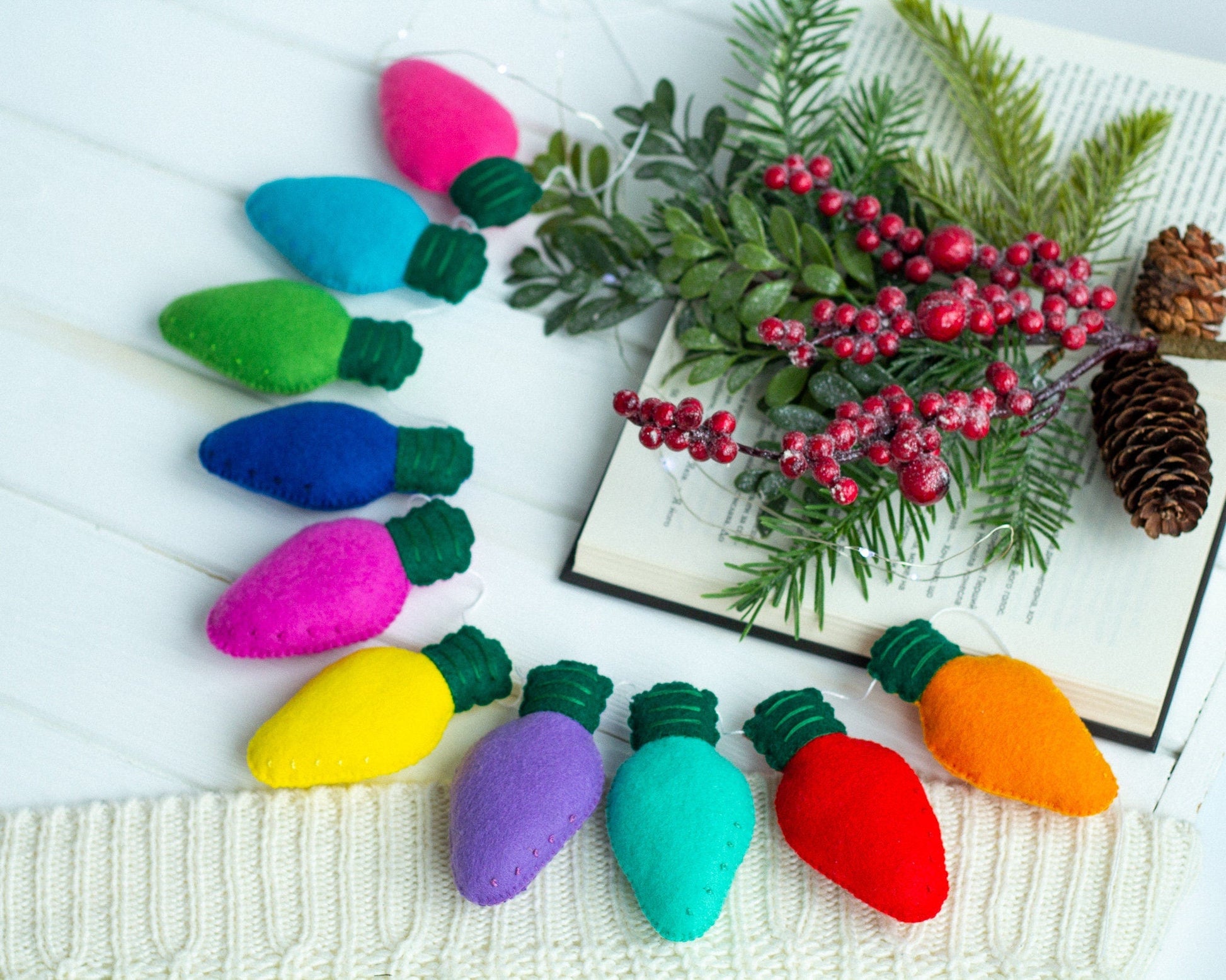 Bunting Light Bulb Garland - WoollyFox