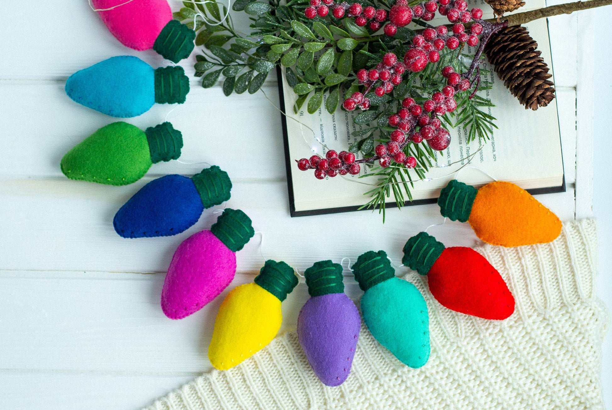 Bunting Light Bulb Garland - WoollyFox