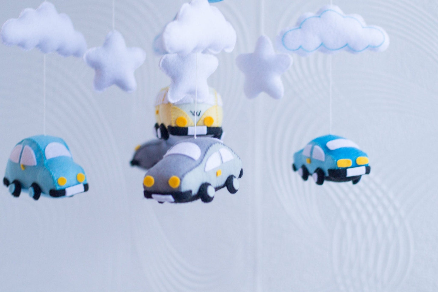 Car And Sky Boy Baby Mobile - WoollyFox