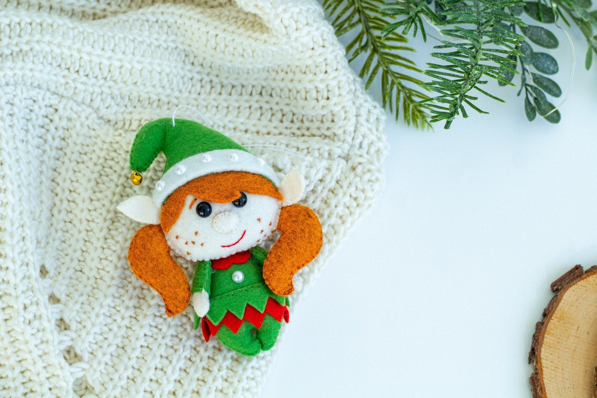 Christmas Elf Girl Ornaments - WoollyFox