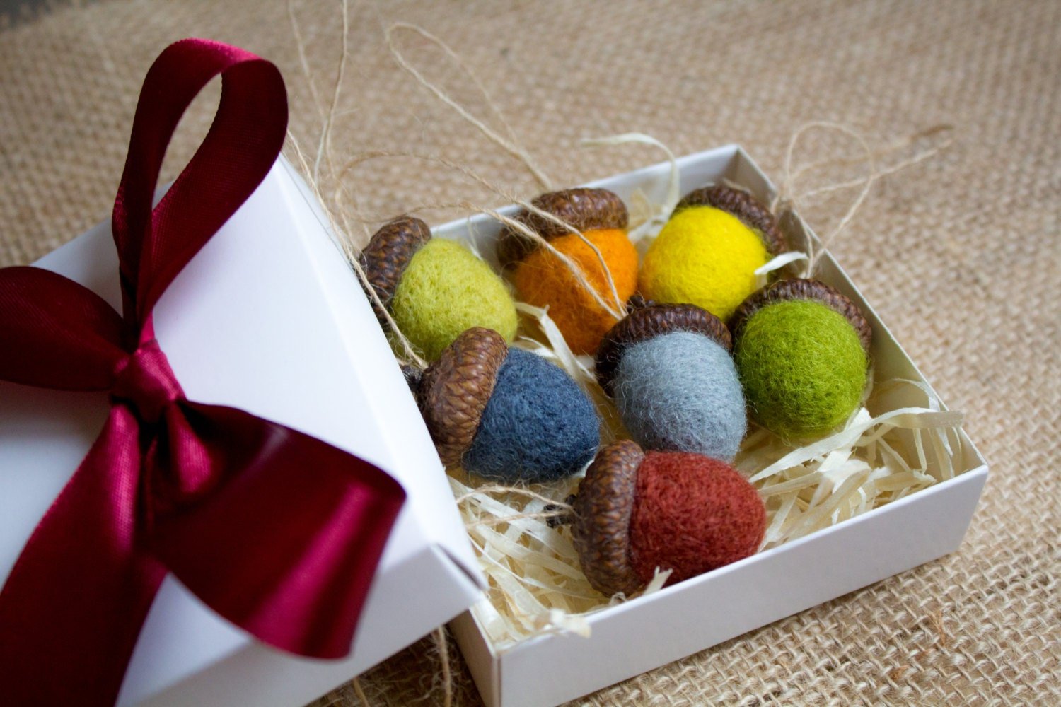 Christmas Felt Acorn Ornaments - WoollyFox