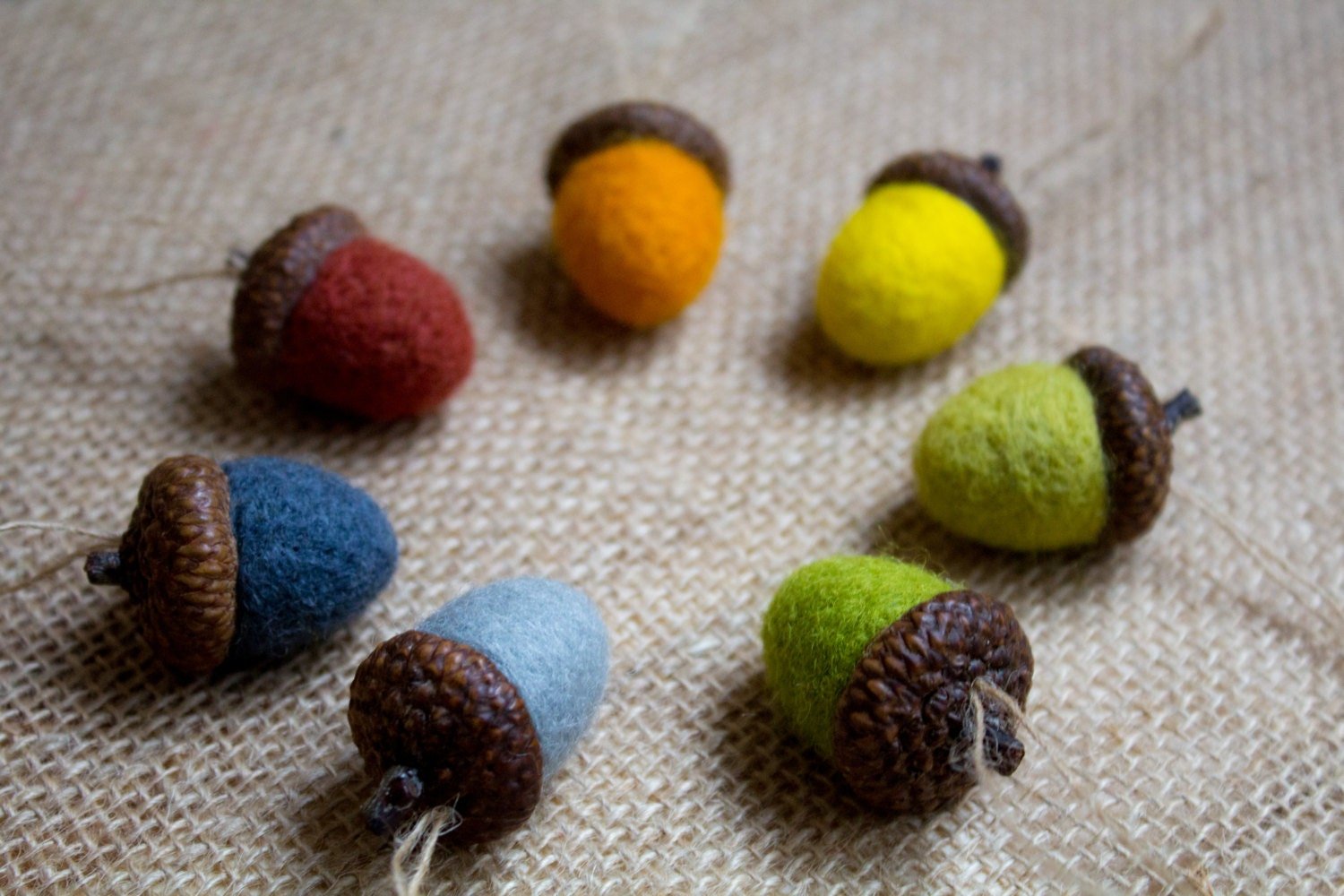 Christmas Felt Acorn Ornaments - WoollyFox
