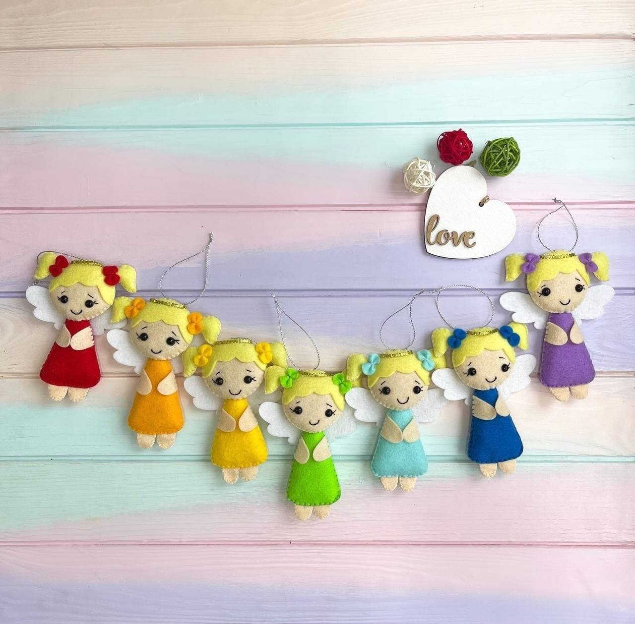 Christmas Felt Angel - WoollyFox