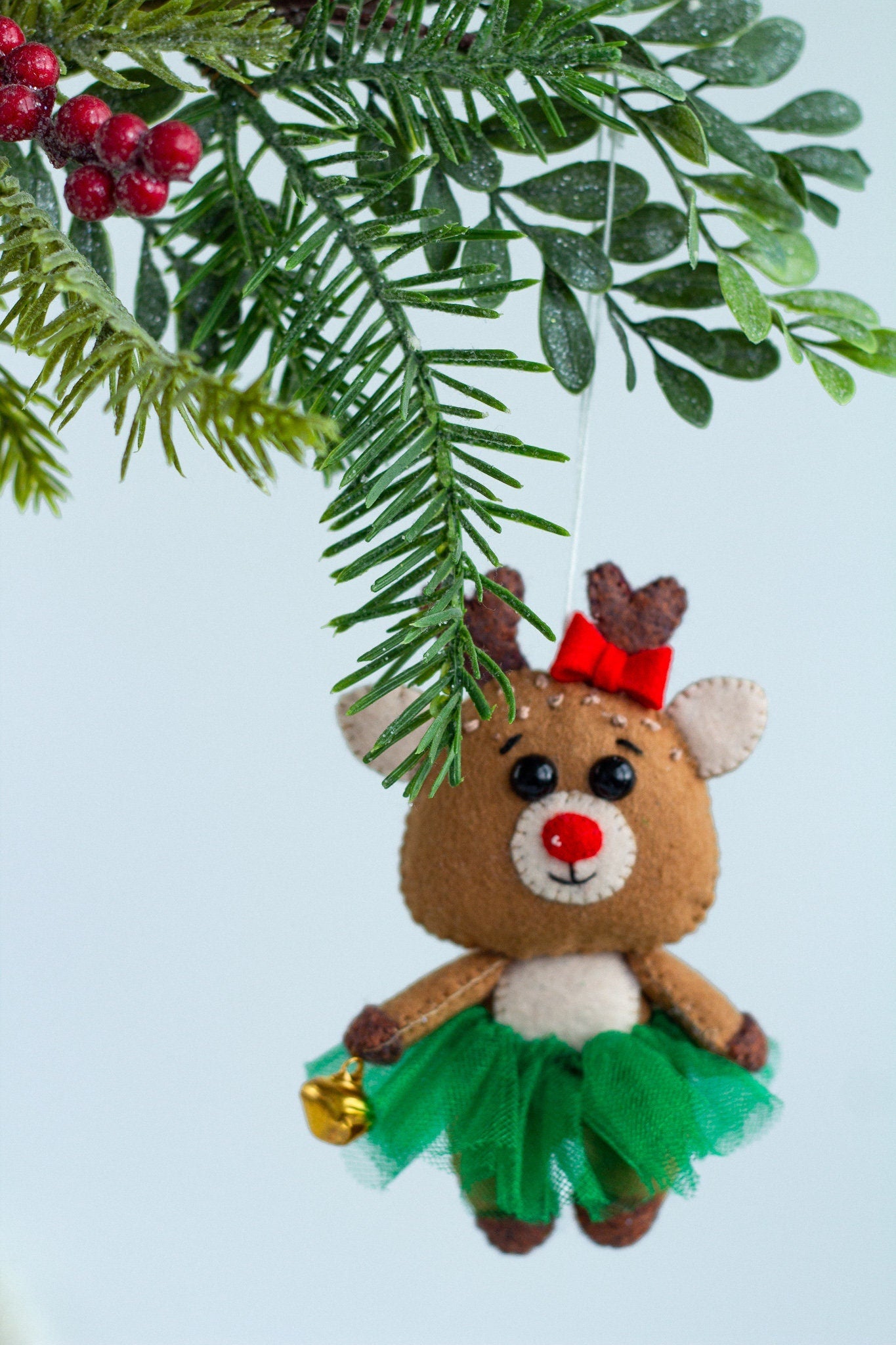 Christmas Reindeer Ornament - WoollyFox