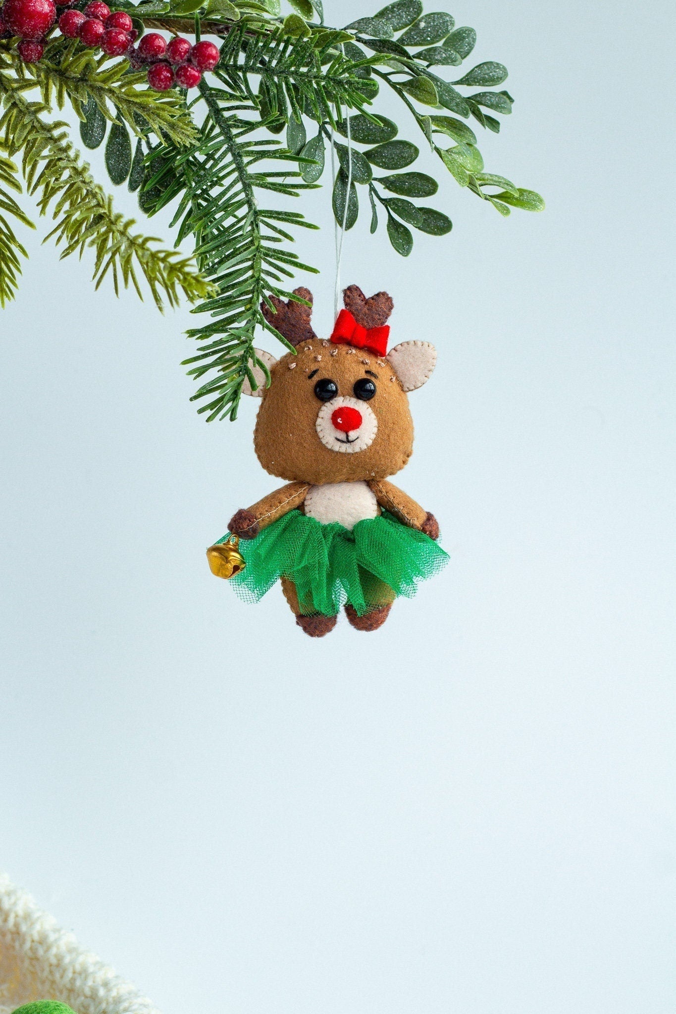Christmas Reindeer Ornament - WoollyFox