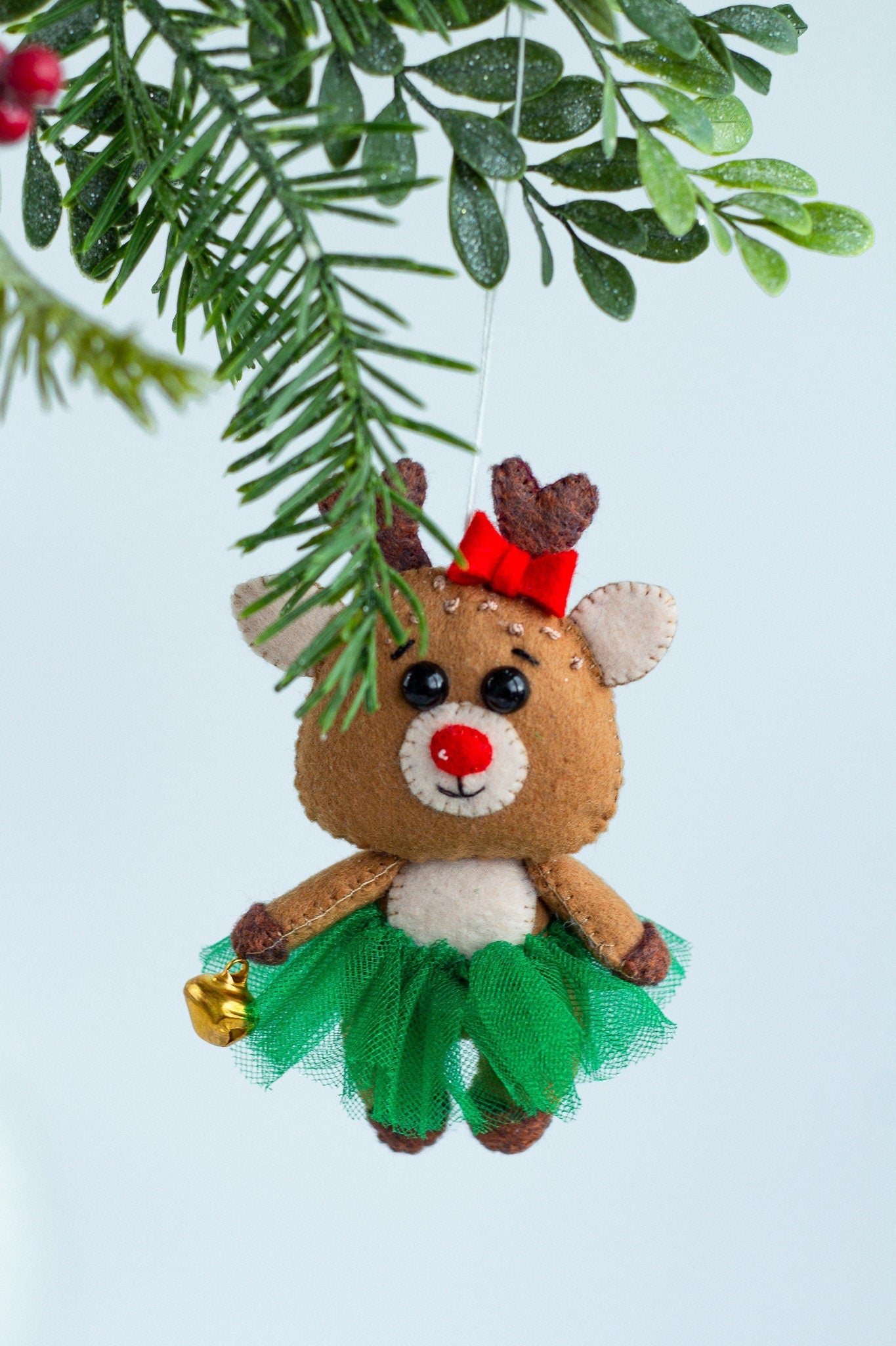 Christmas Reindeer Ornament - WoollyFox