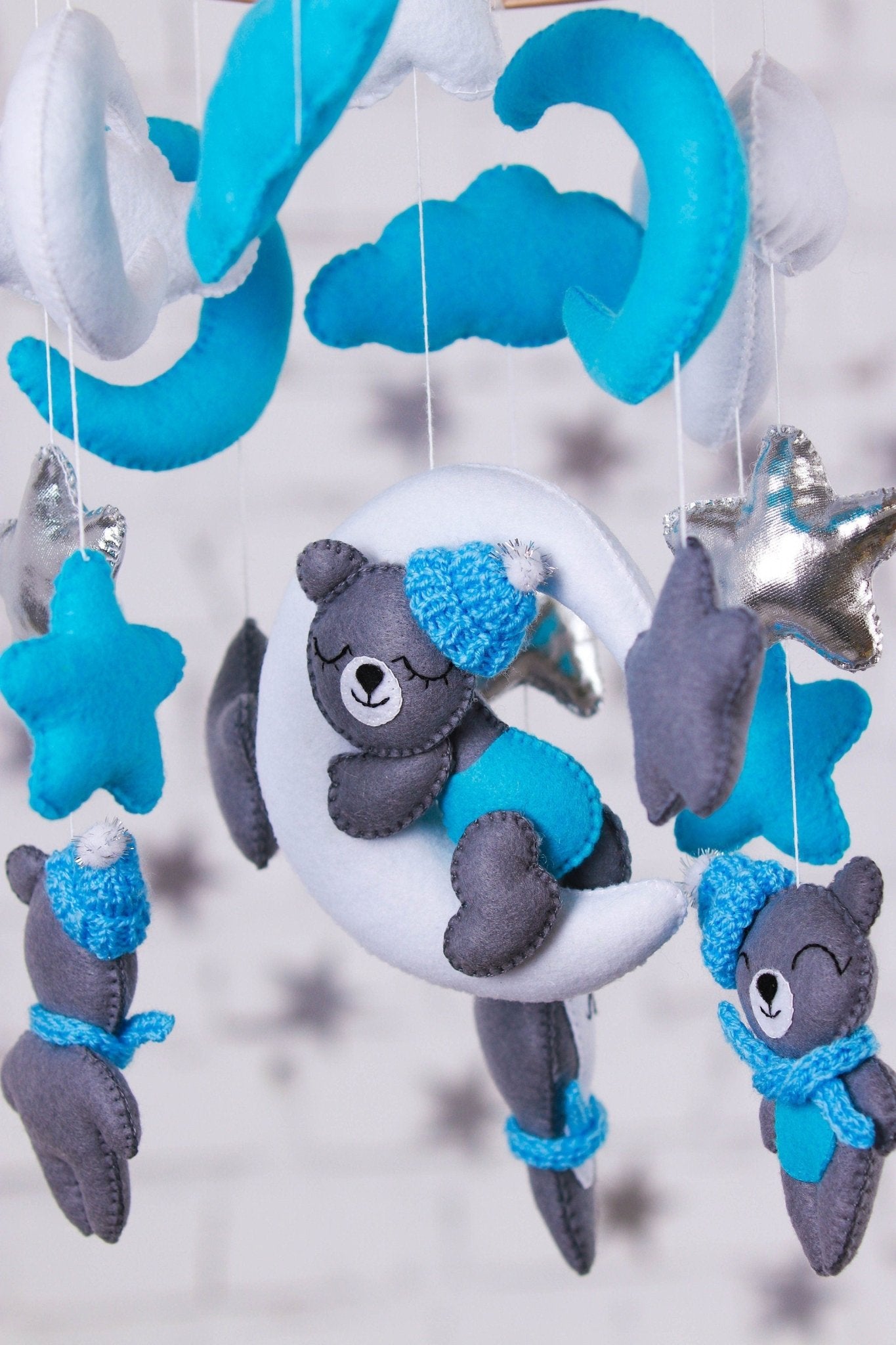 Deer and Bear Baby Mobile - WoollyFox