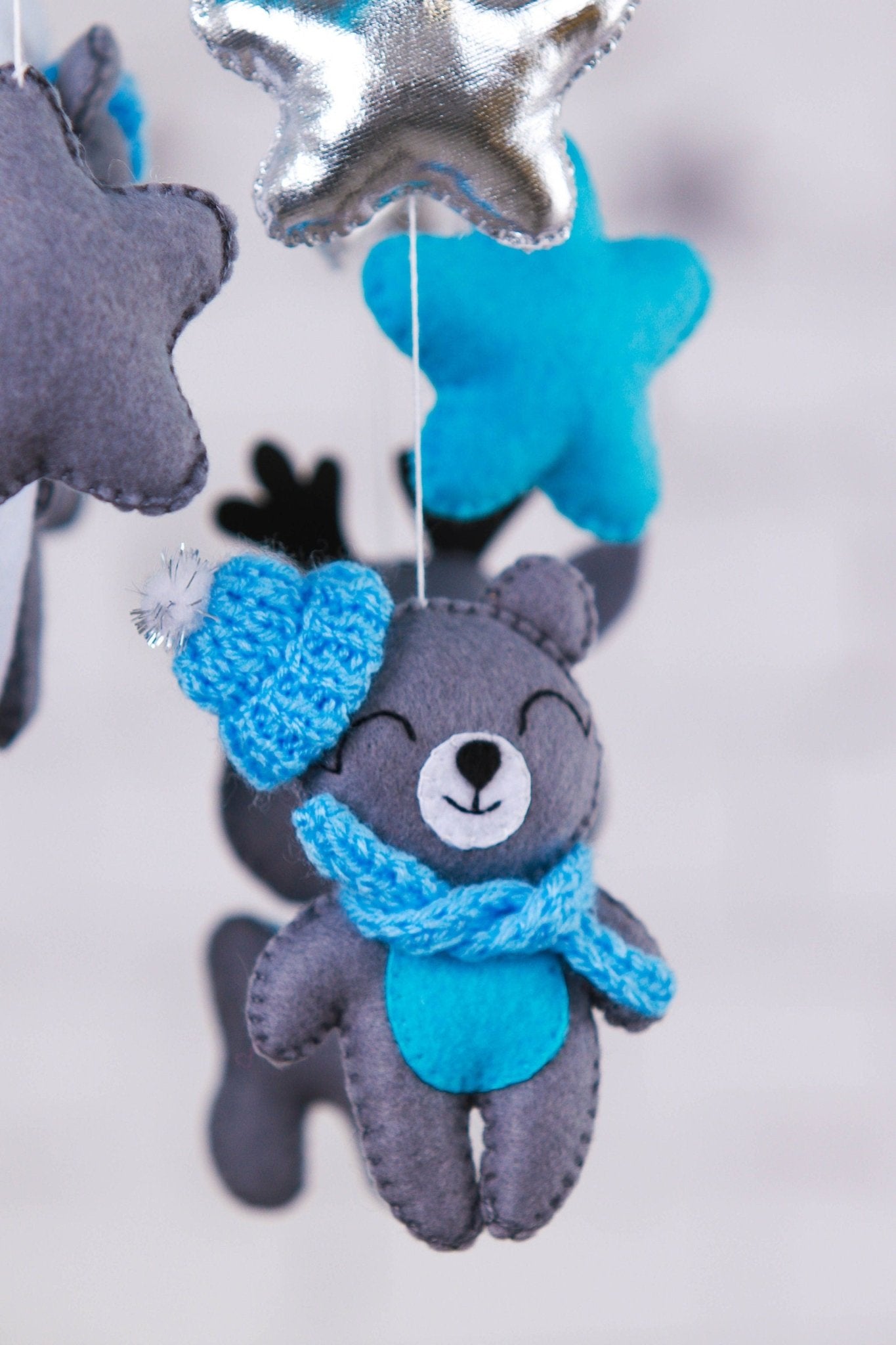 Deer and Bear Baby Mobile - WoollyFox