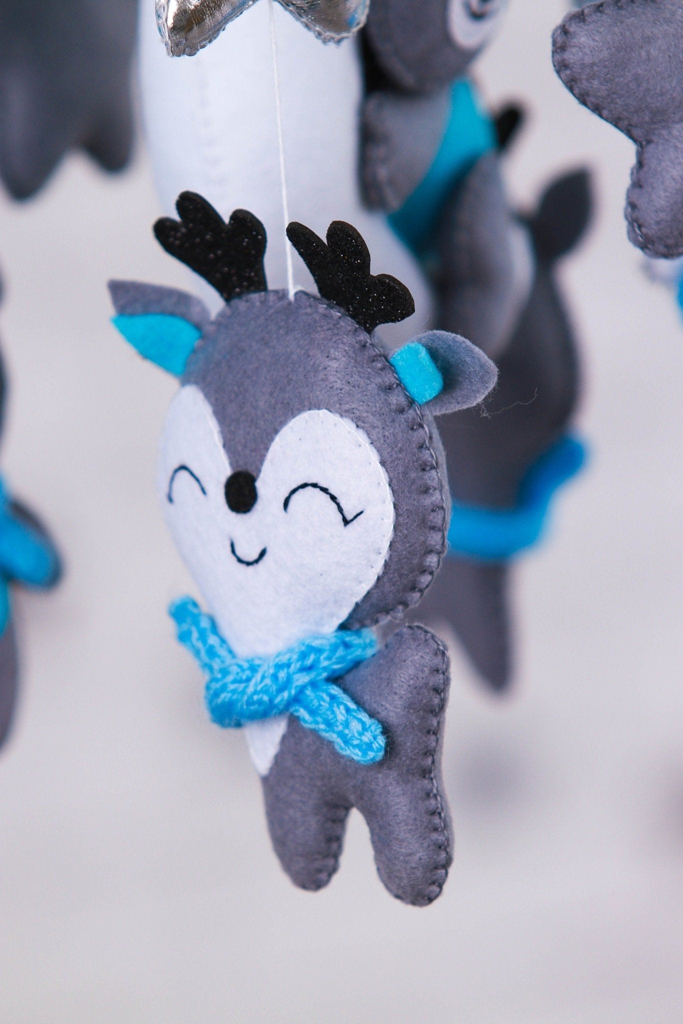 Deer and Bear Baby Mobile - WoollyFox