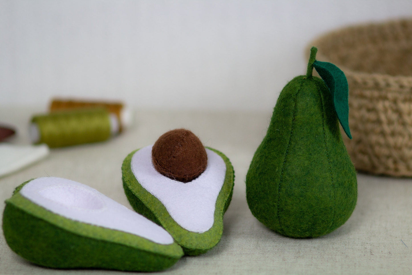 Felt Avocado Toy Set - WoollyFox