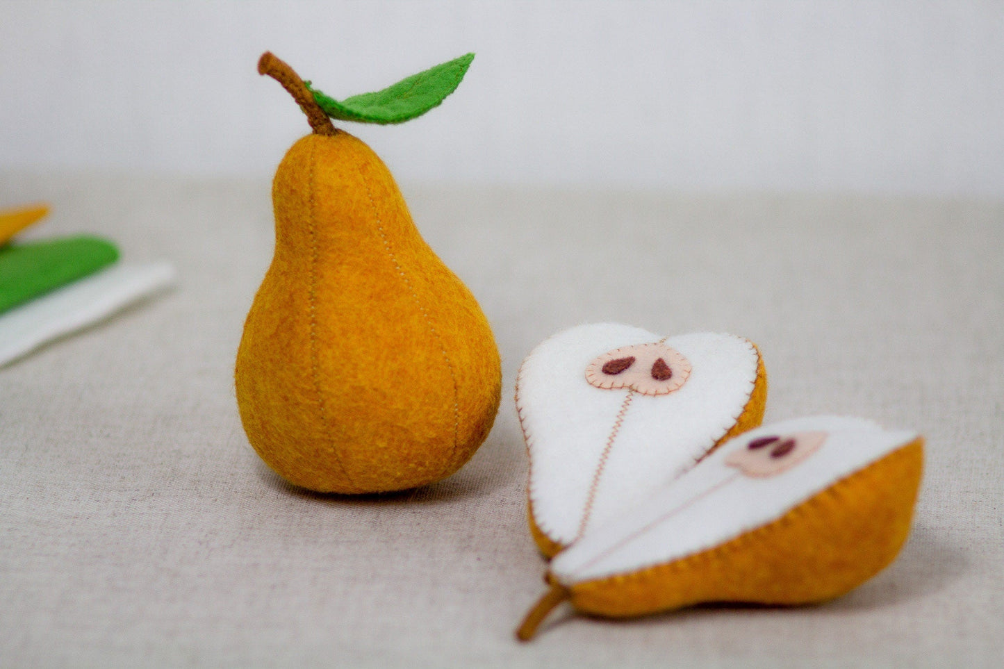 Felt Toy Pear - WoollyFox
