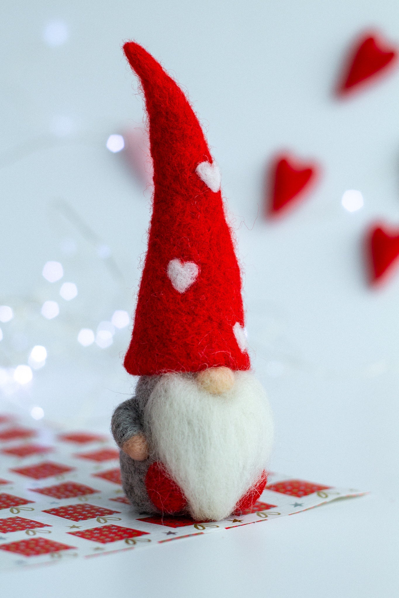Felt Valentines Gnome - WoollyFox