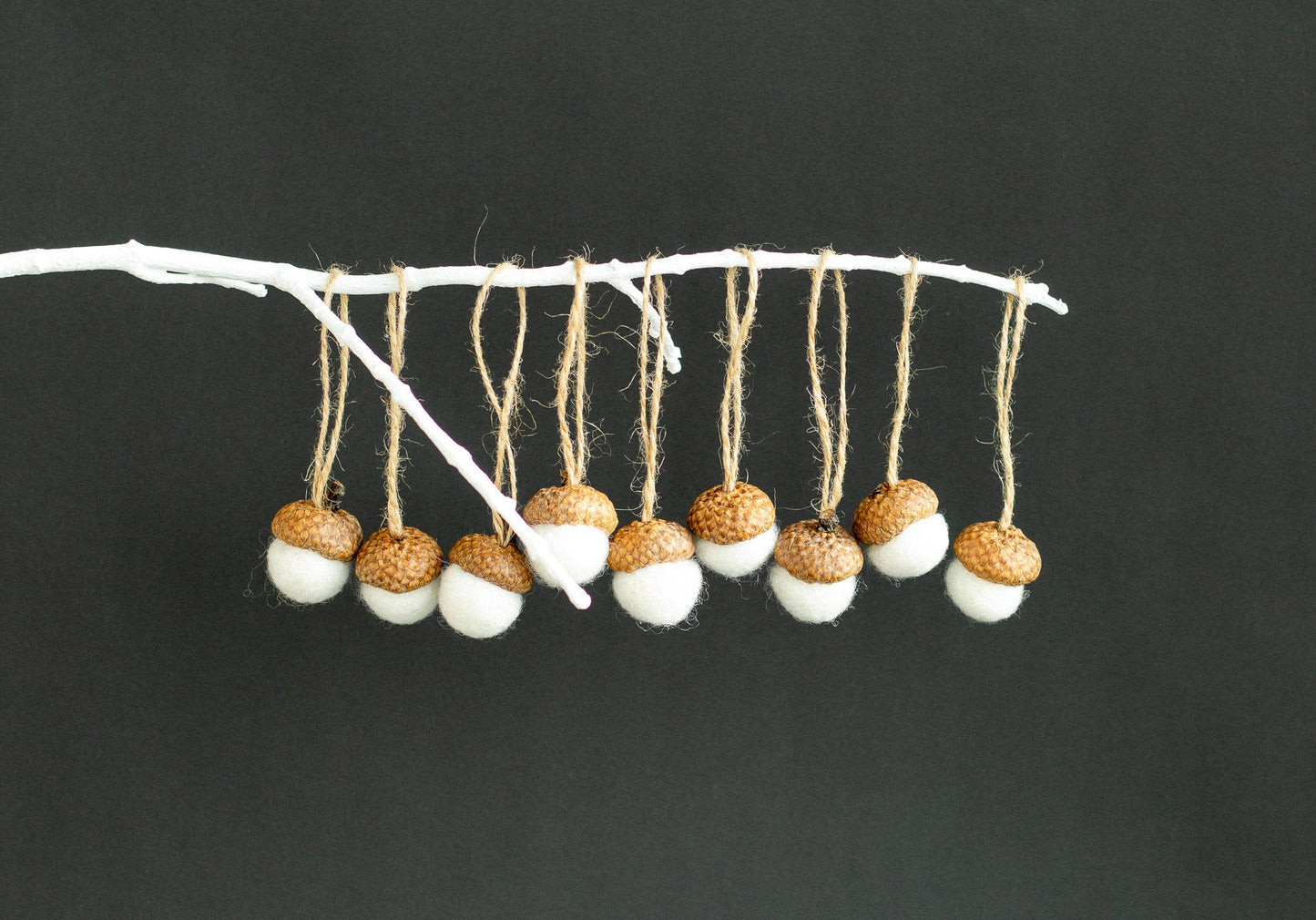 Felted Acorn Ornaments - WoollyFox