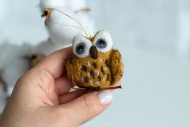 Felted Owl Ornament - WoollyFox