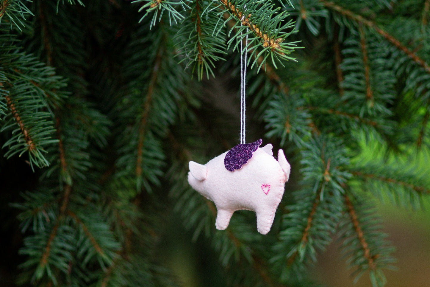 Felted Pink Piglet - WoollyFox