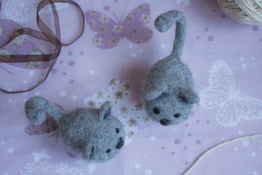 Felted Toy Cat - WoollyFox