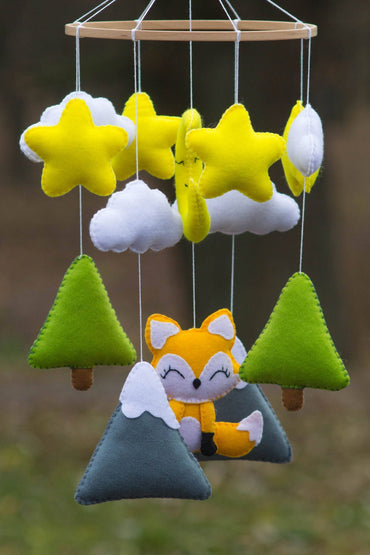 Forest animal baby crib mobile - WoollyFox