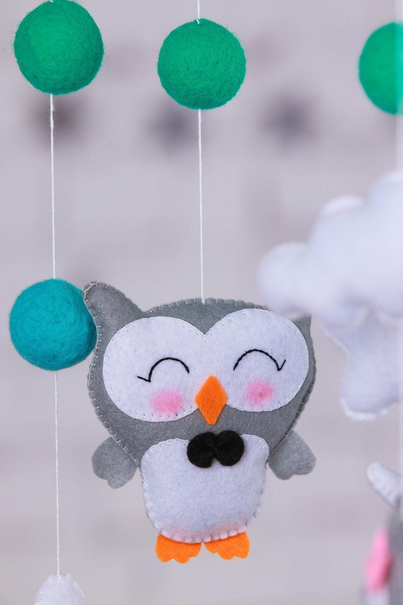 Hanging Owl Baby Mobile - WoollyFox