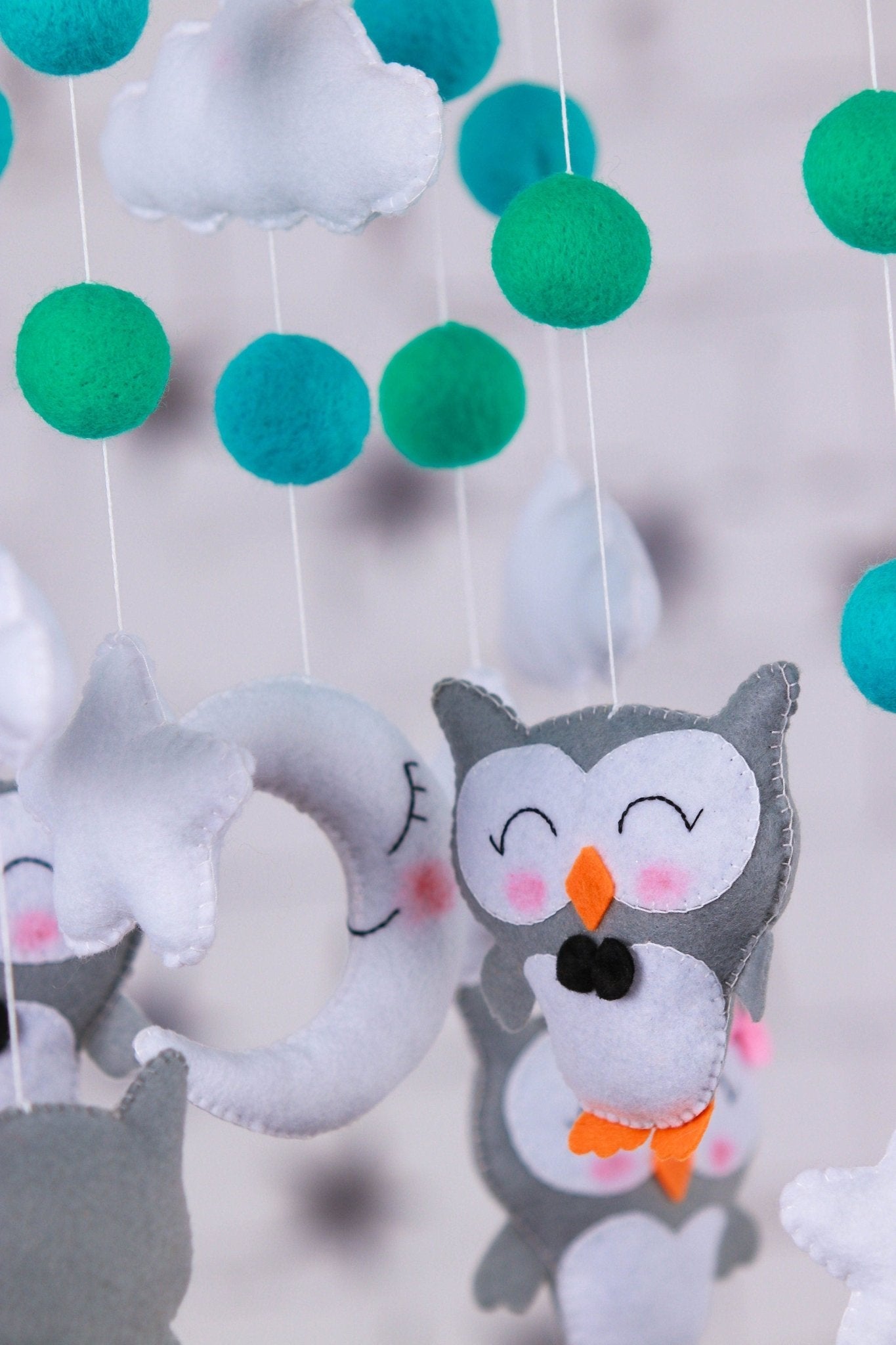 Hanging Owl Baby Mobile - WoollyFox