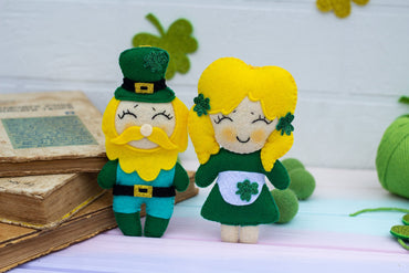 Leprechaun ornaments, St Patricks ornaments - WoollyFox