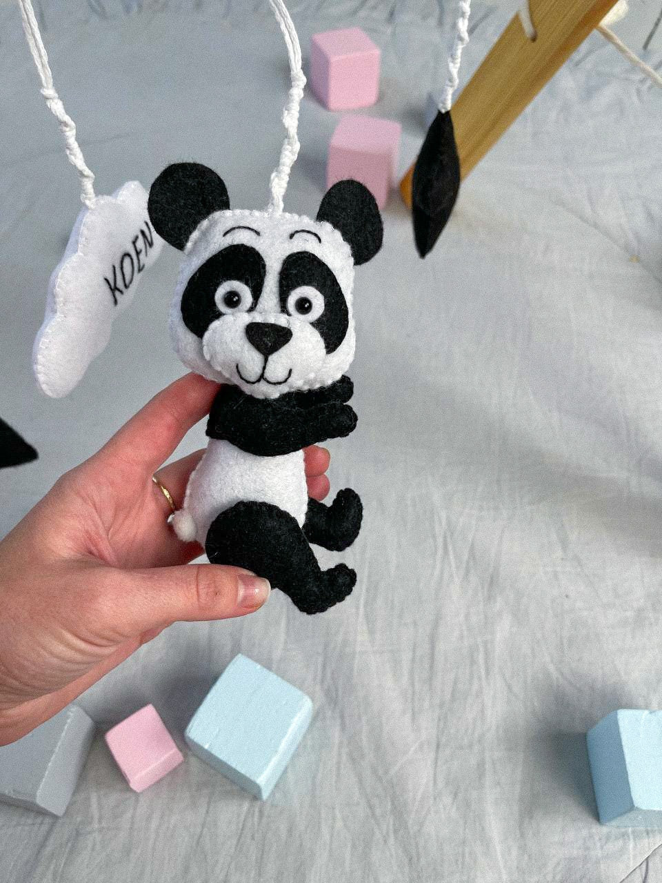 Monochrome baby gym, Baby activity center - WoollyFox